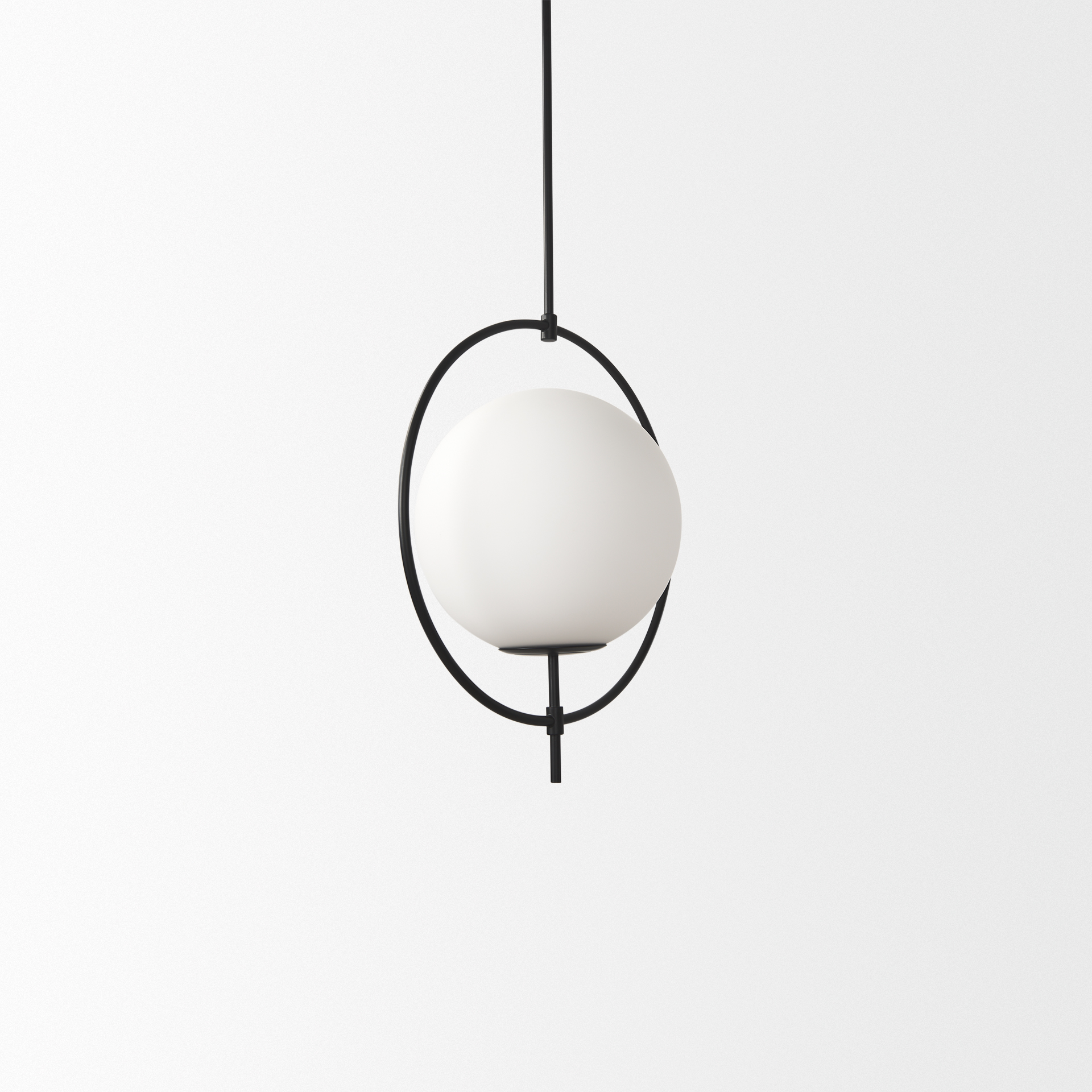 Farrah-Frosted-Glass-Globe-set-in-Matte-Black-Metal-Pendant-Ceiling-Light-3