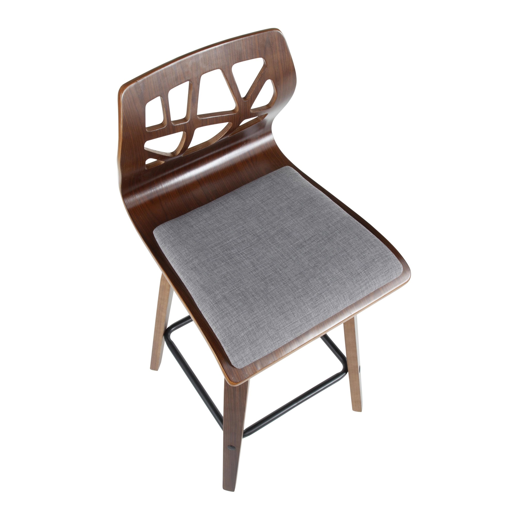 Folia-Mid-Century-Modern-Walnut-Wood-Light-Grey-Counter-Stools-Set-of-2-14
