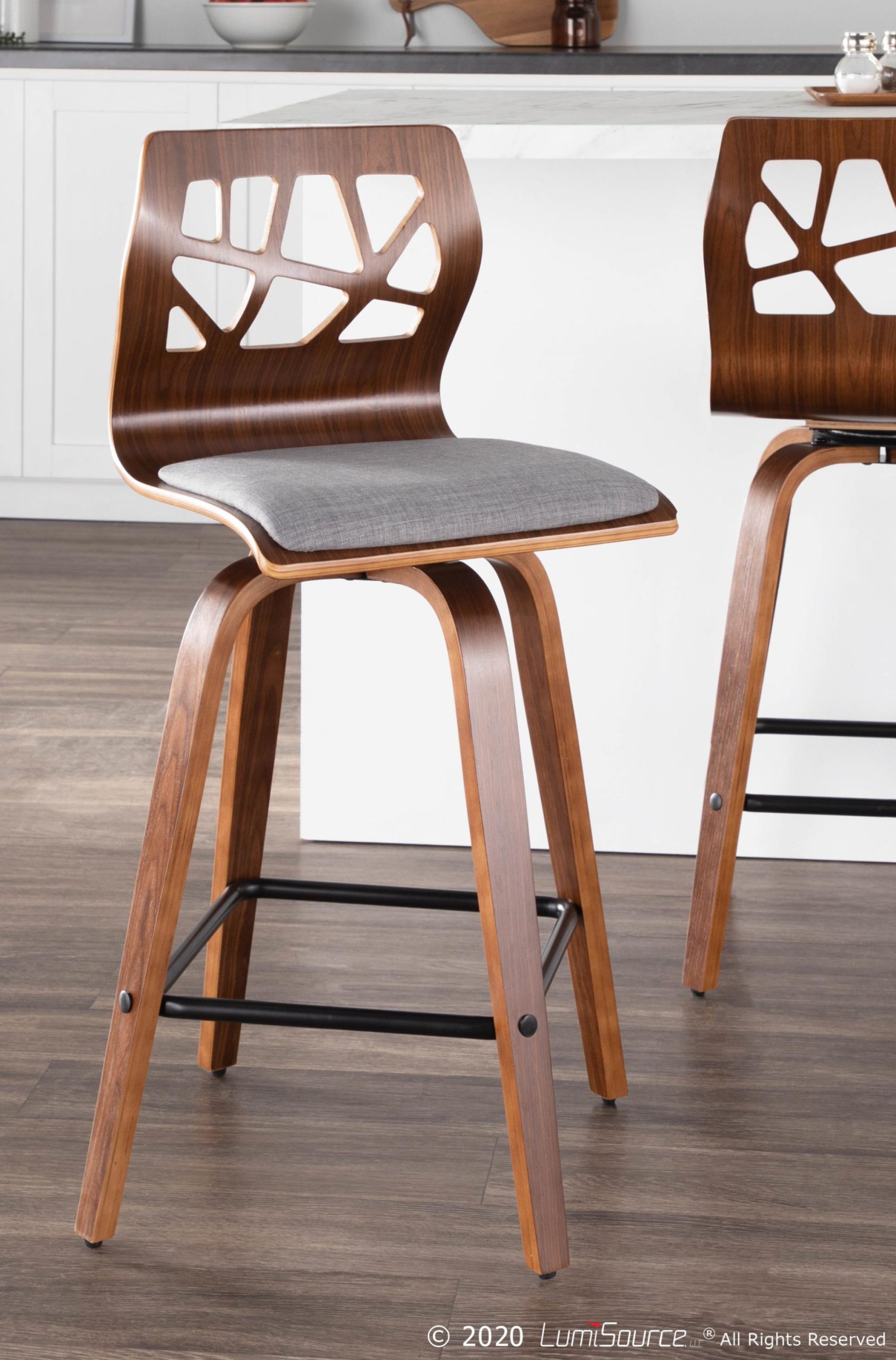 Folia-Mid-Century-Modern-Walnut-Wood-Light-Grey-Counter-Stools-Set-of-2-3