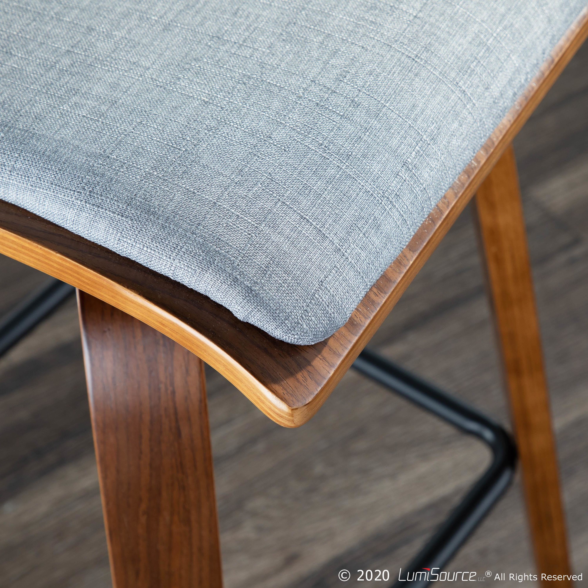 Folia-Mid-Century-Modern-Walnut-Wood-Light-Grey-Counter-Stools-Set-of-2-4