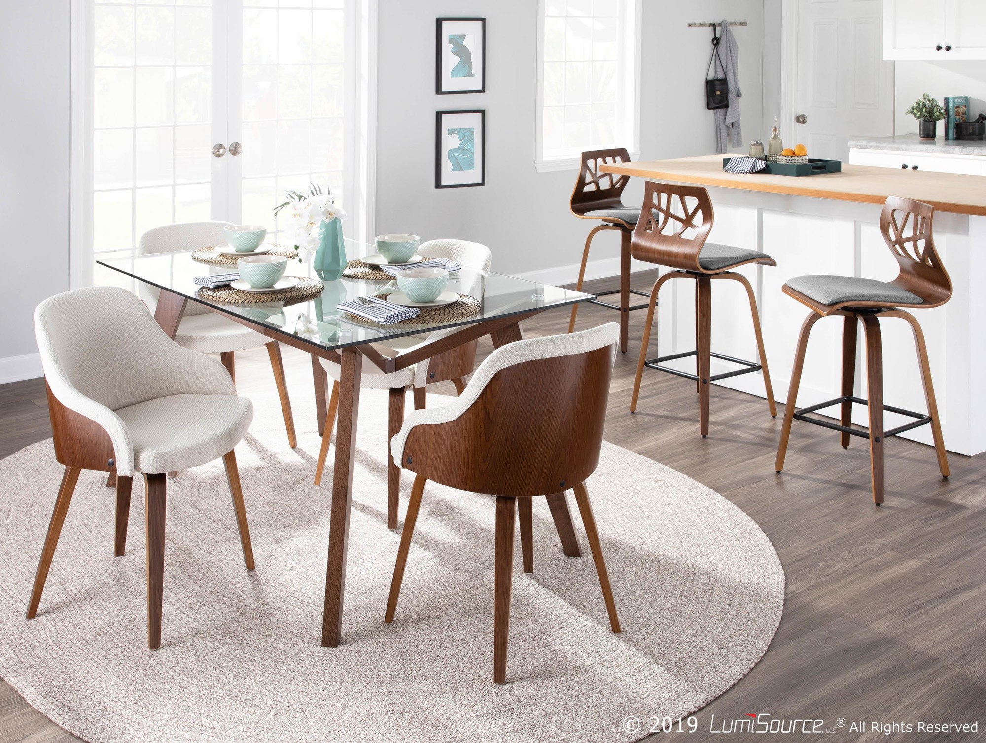 Folia-Mid-Century-Modern-Walnut-Wood-Light-Grey-Counter-Stools-Set-of-2-6