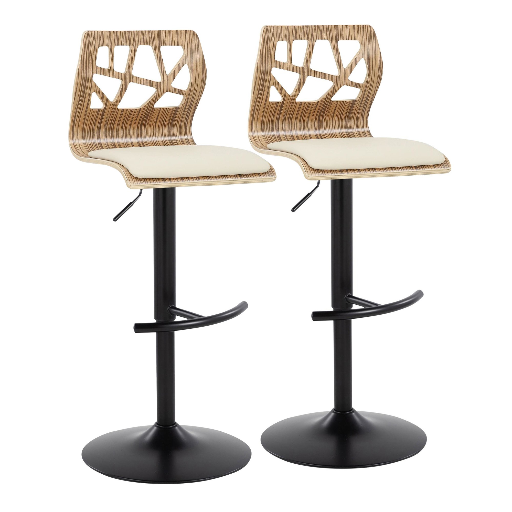 Folia-Mid-Century-Modern-Zebra-Wood-Barstool-Cream-Faux-Leather-Set-of-2-4