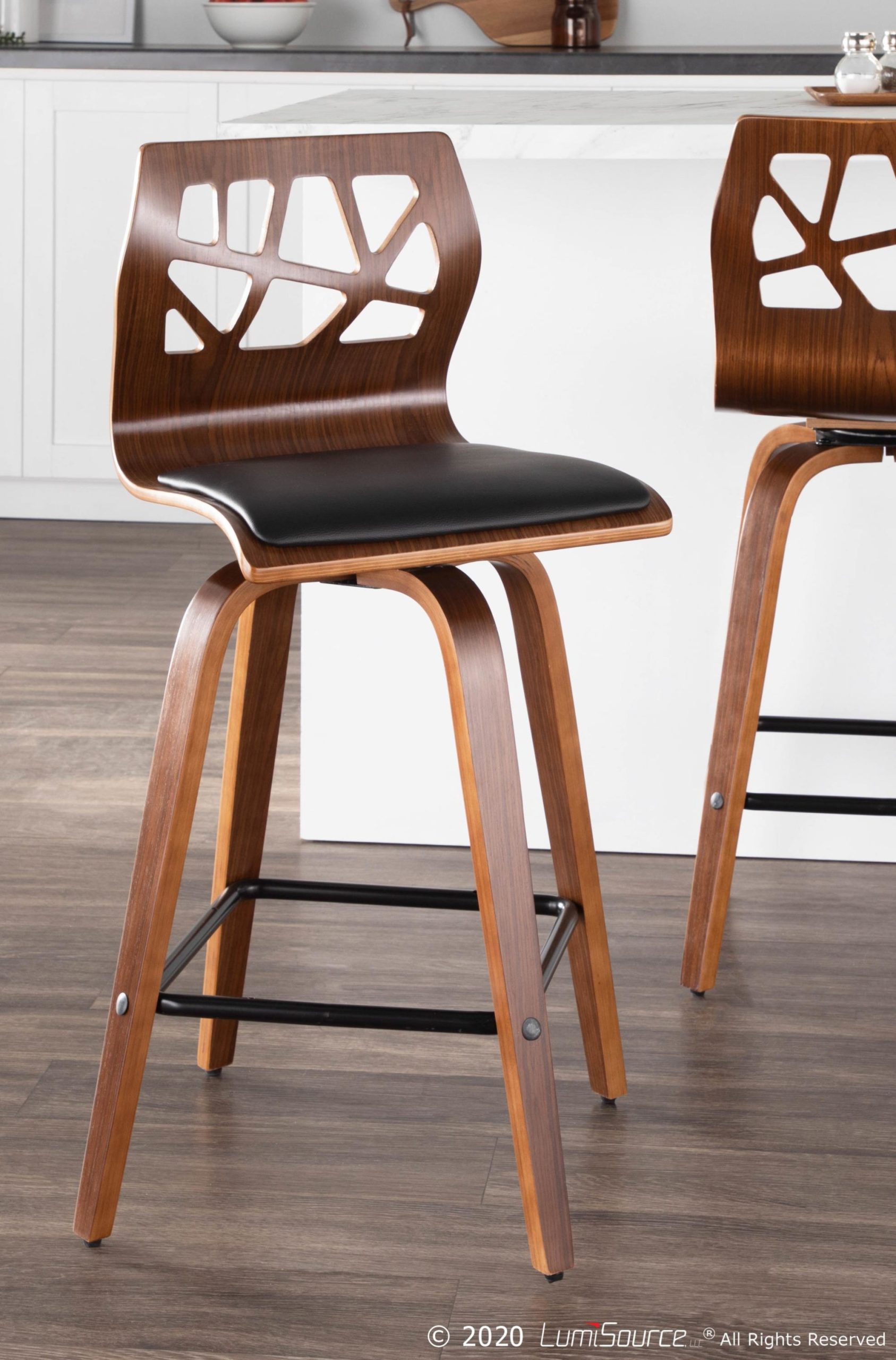 Folia-Walnut-Black-Faux-Leather-Mid-Century-Counter-Stools-Set-of-2