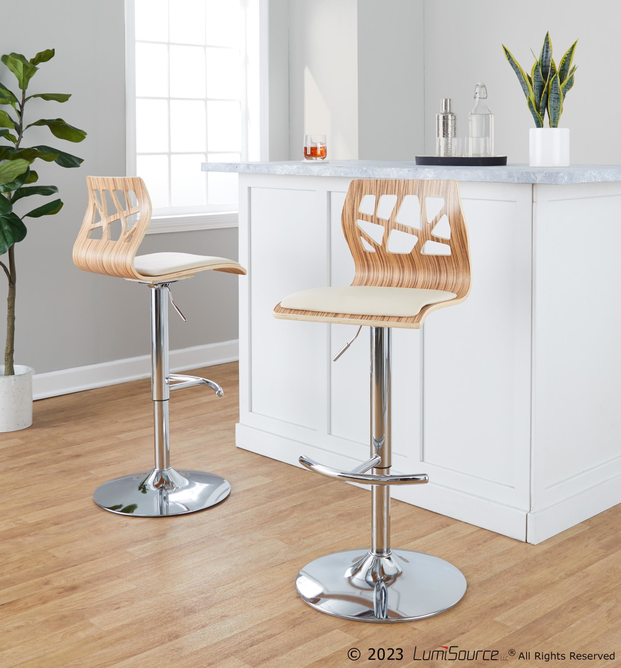 Folia-Zebra-Wood-Cream-Faux-Leather-Mid-Century-Barstool-Set-of-2