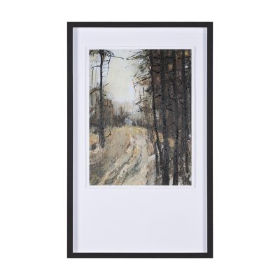 Forest-View-I-by-Mercana-Studio-a-Hand-Embelished-Textured-Framed-Art-Print-Matted-under-Glass