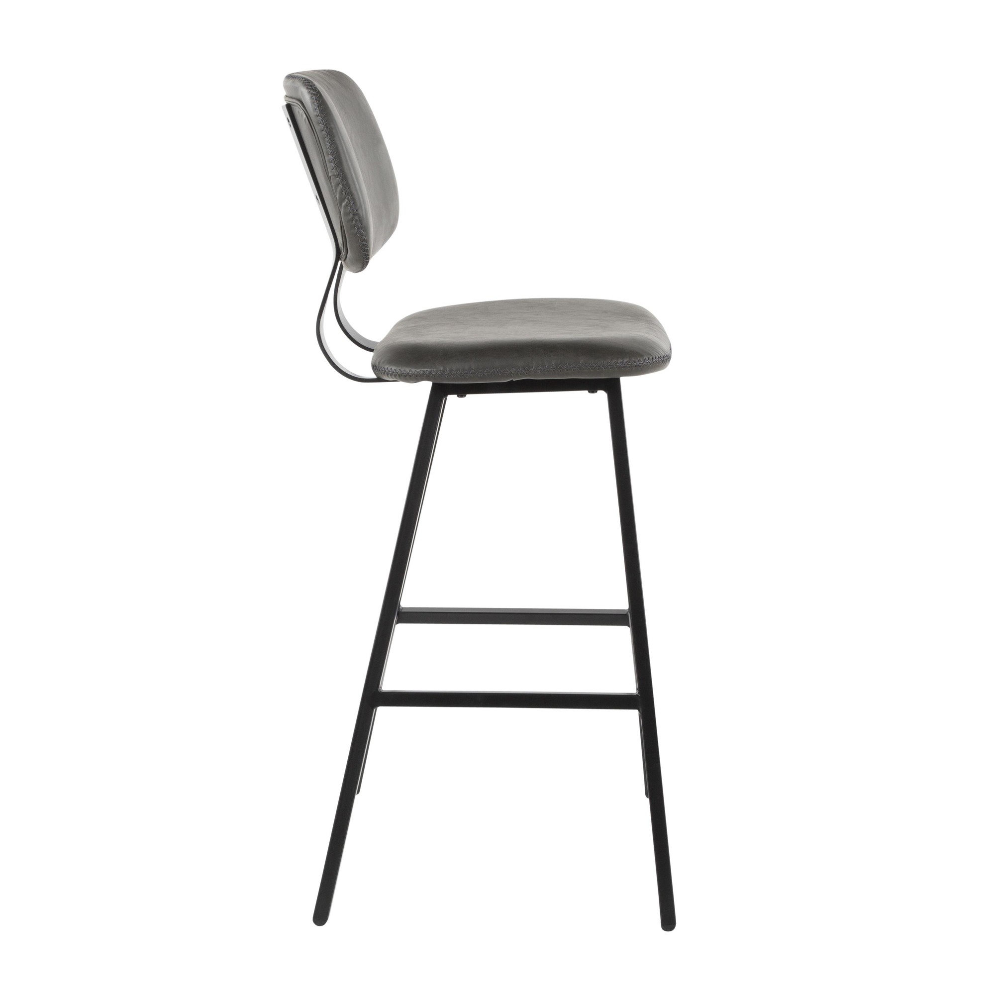 Foundry-Black-Metal-Grey-Faux-Leather-Contemporary-Barstool-Set-of-2-4