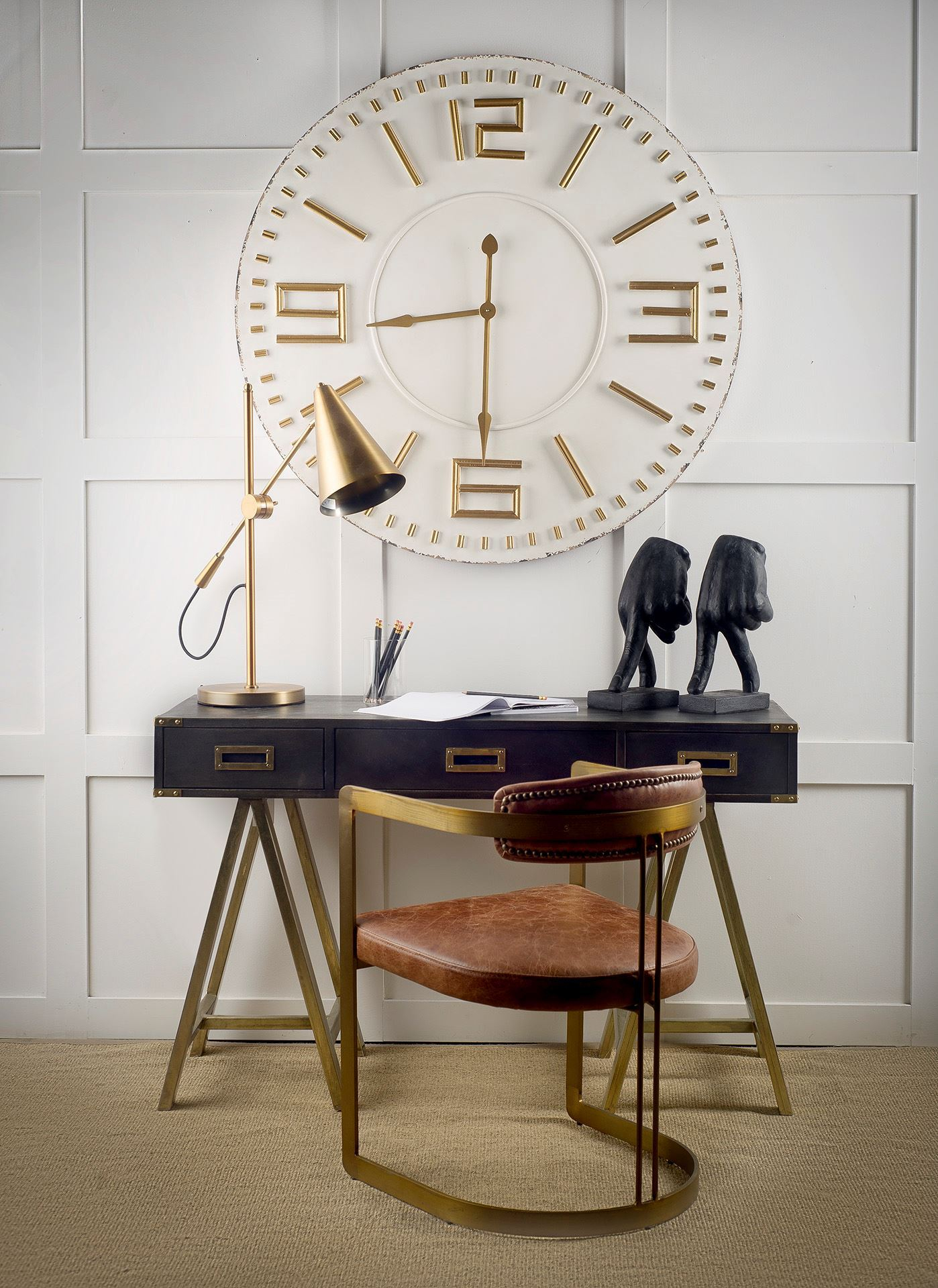 Fragon-I-26H-Gold-Tone-Metal-Adjustable-Cone-Shade-Table-Lamp-2
