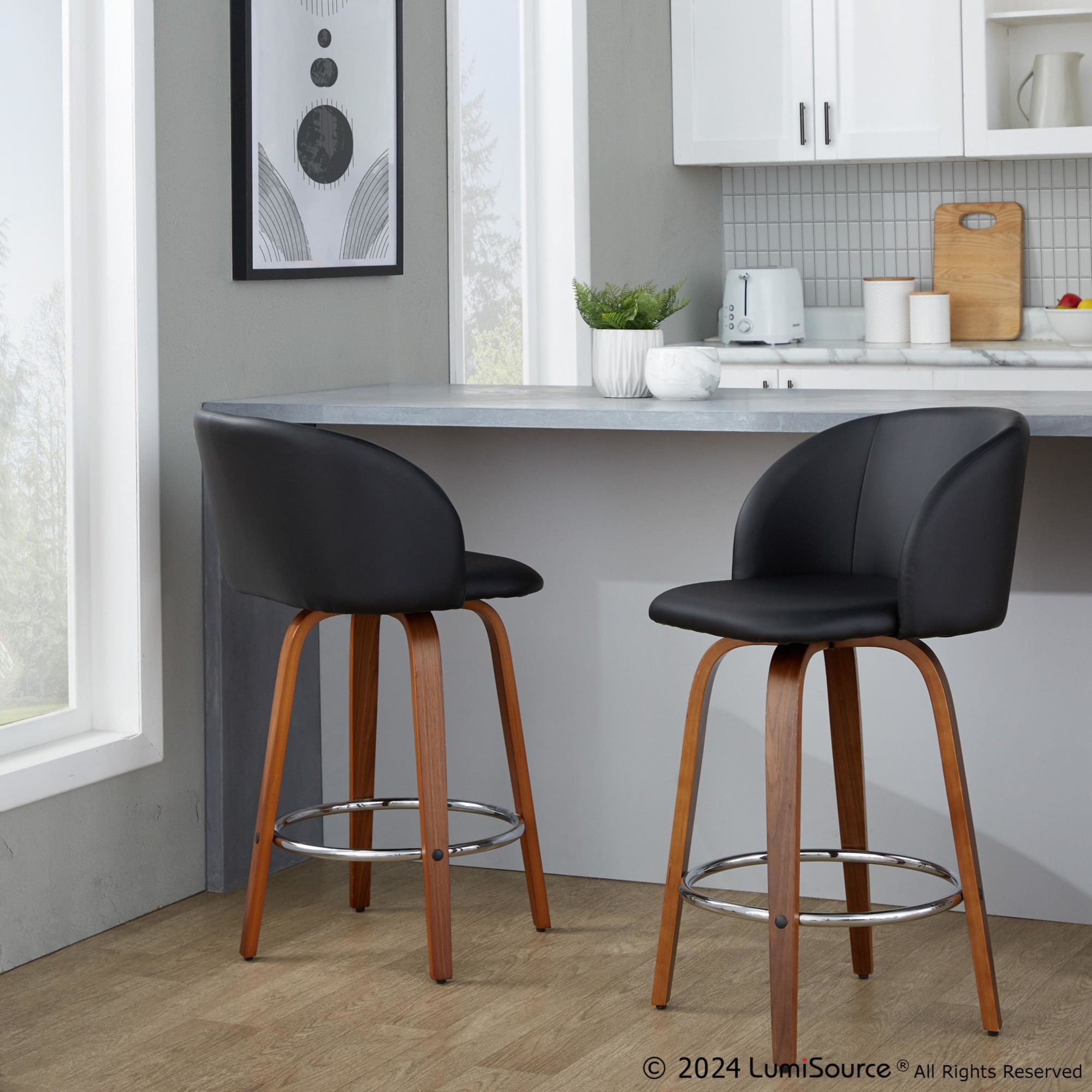 Fran-25-Mid-Century-Modern-Walnut-Black-Swivel-Stools-Set-of-2-1