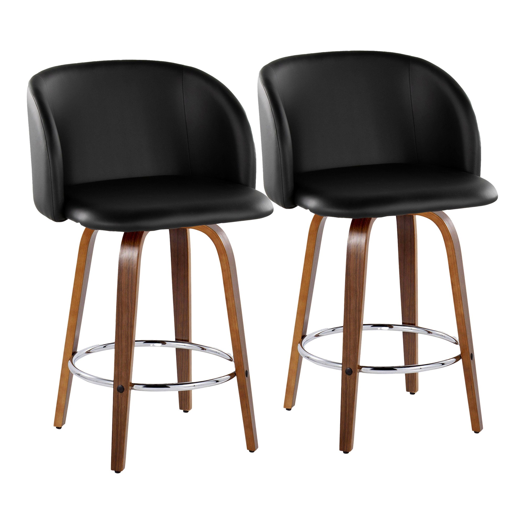 Fran-25-Mid-Century-Modern-Walnut-Black-Swivel-Stools-Set-of-2-2