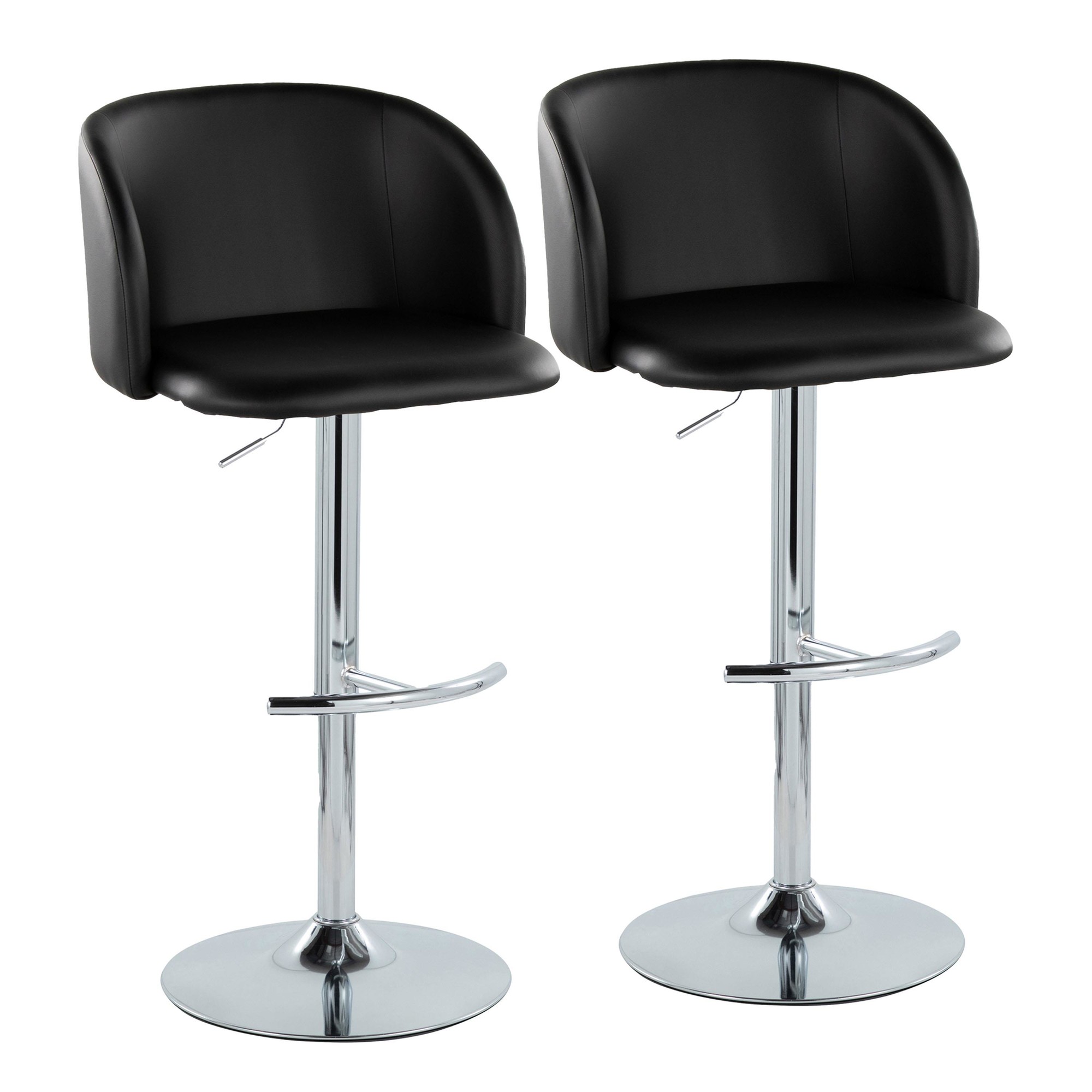 Fran-Black-Faux-Leather-Chrome-Contemporary-Adjustable-Barstool-Set-of-2-2
