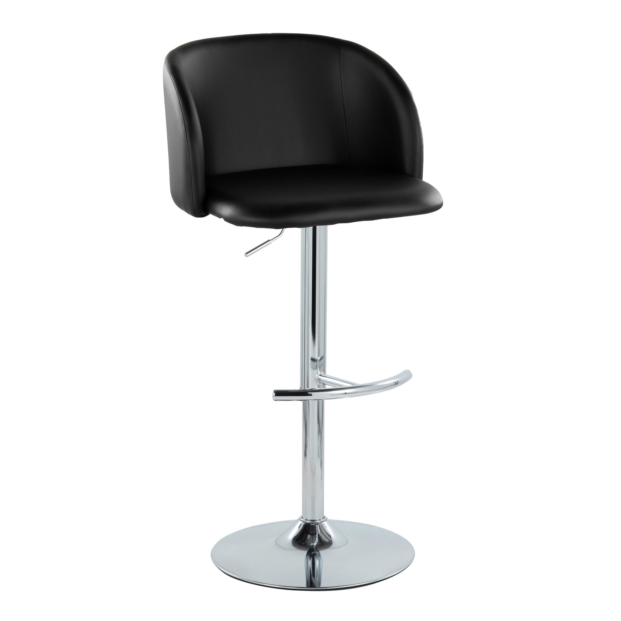 Fran-Black-Faux-Leather-Chrome-Contemporary-Adjustable-Barstool-Set-of-2-3