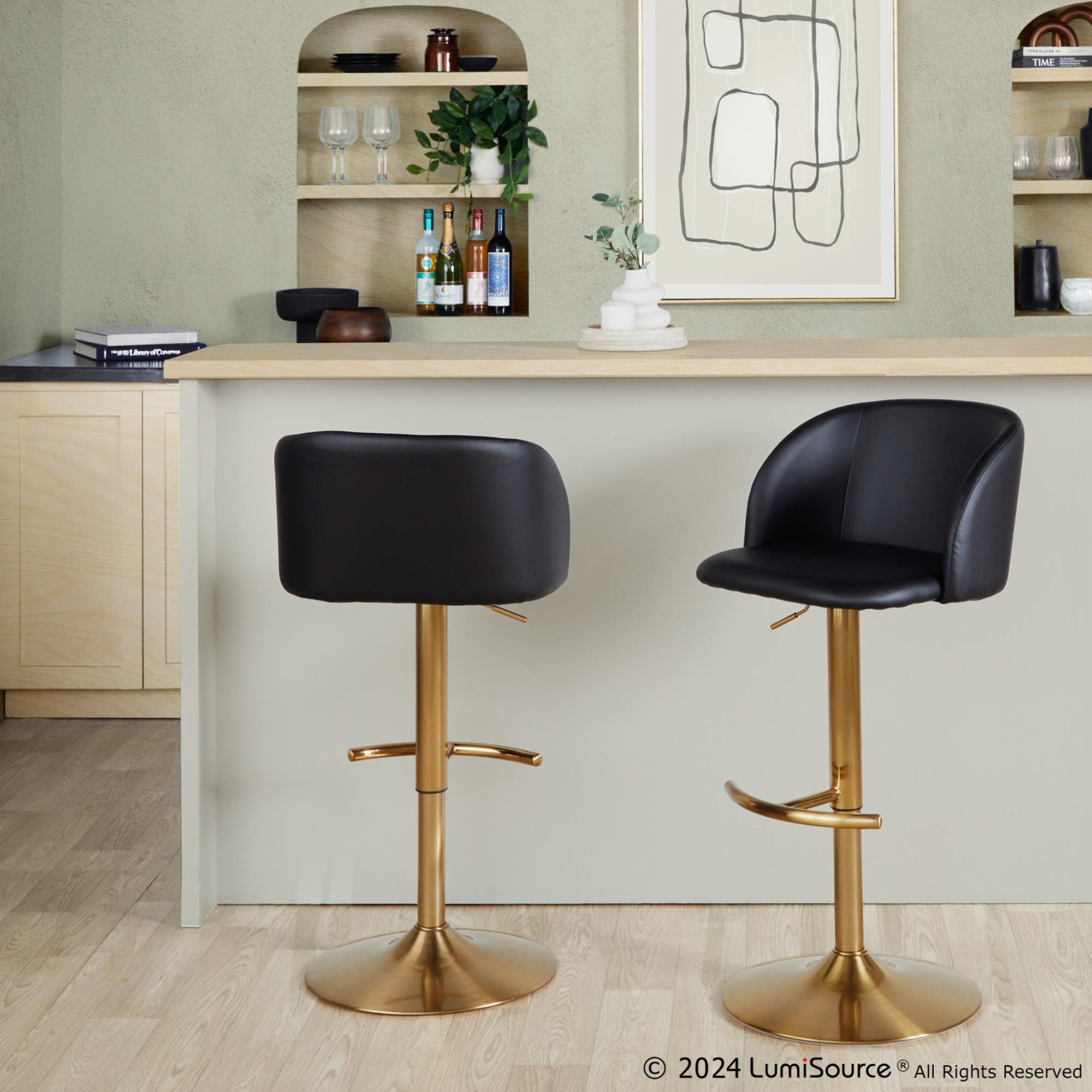 Fran-Gold-Black-Contemporary-Adjustable-Barstool-Set-of-2