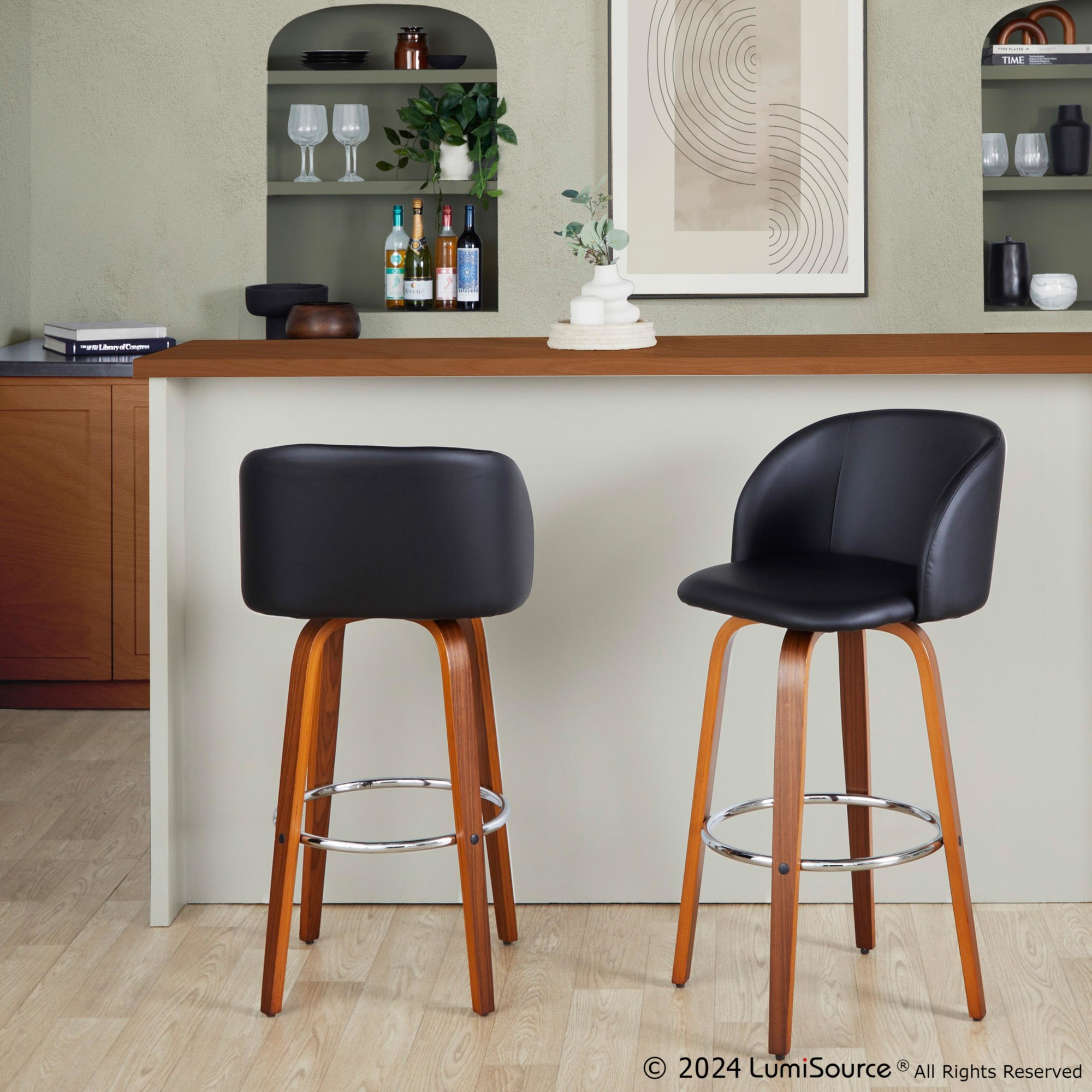 Fran-Walnut-Black-Faux-Leather-Mid-Century-Barstool-Set-of-2