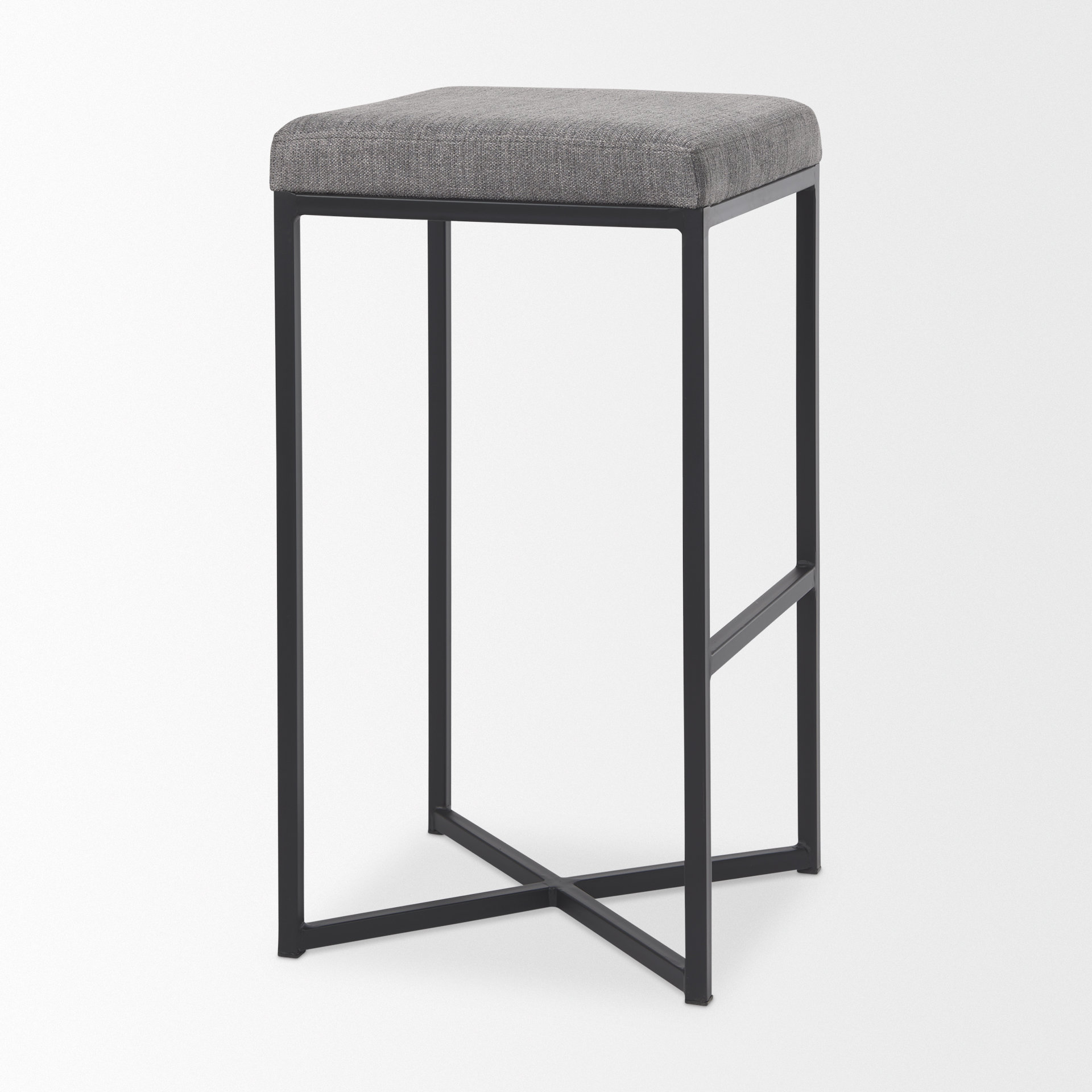 Frodo-16.5L-x-16.5W-x-29.75H-Gray-Fabric-Seat-WBlack-Iron-Frame-Bar-Stool-5