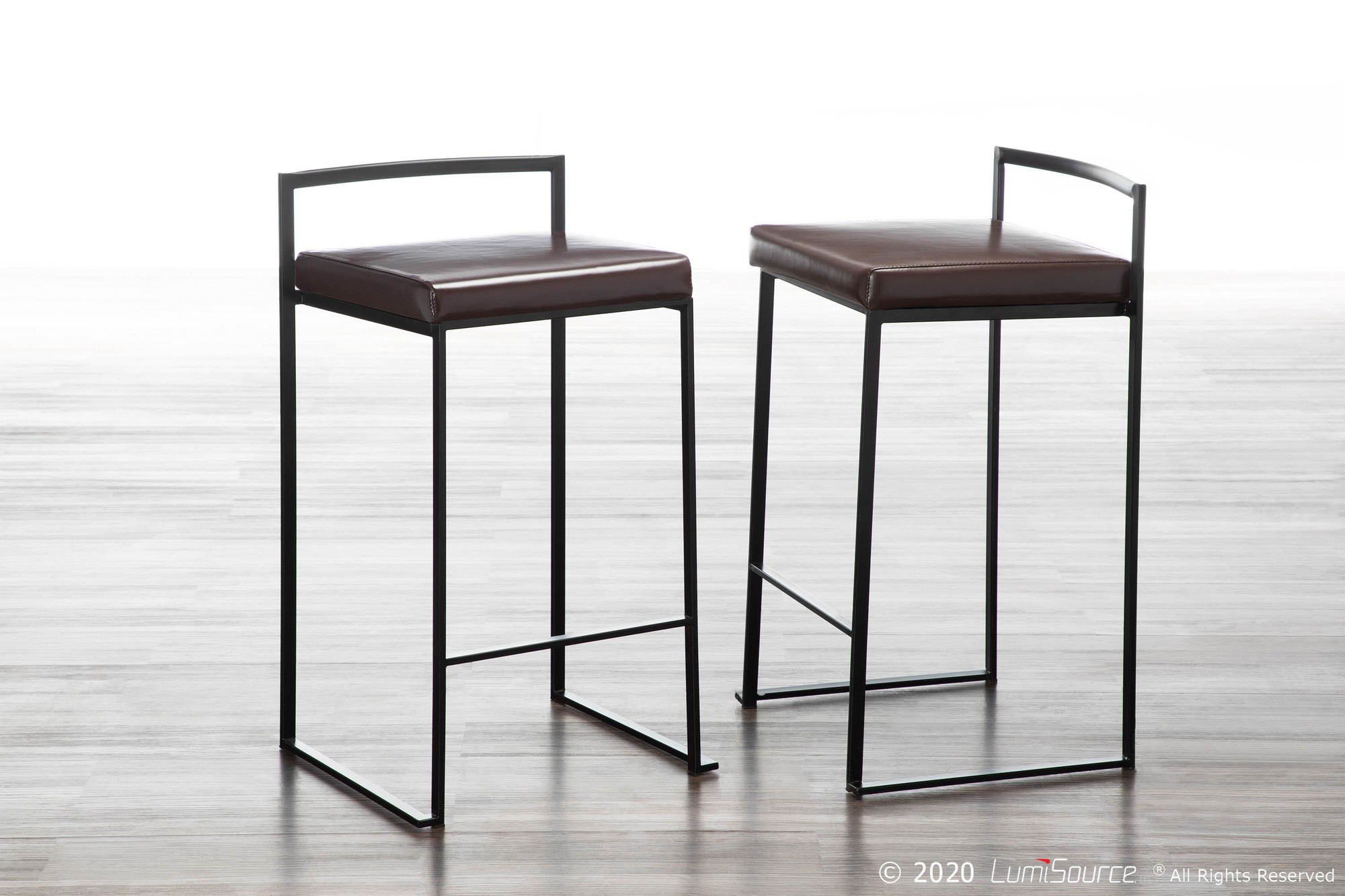 Fuji-26-Black-Metal-Brown-Faux-Leather-Contemporary-Stools-Set-of-3