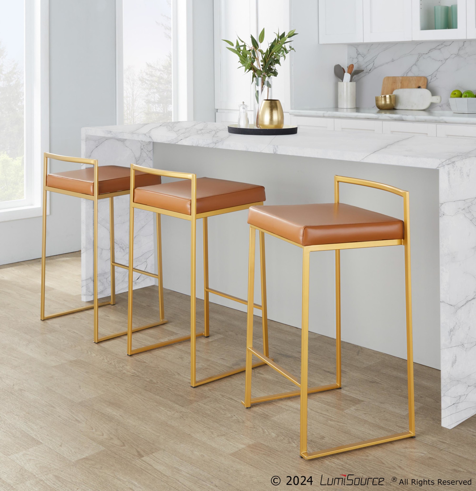 Fuji-26-Gold-Contemporary-Stackable-Counter-Stool-Camel-Set-of-3