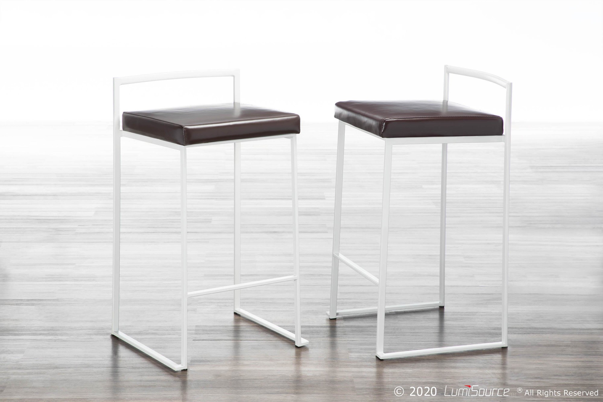 Fuji-26-White-Metal-Brown-Faux-Leather-Contemporary-Stools-Set-of-3