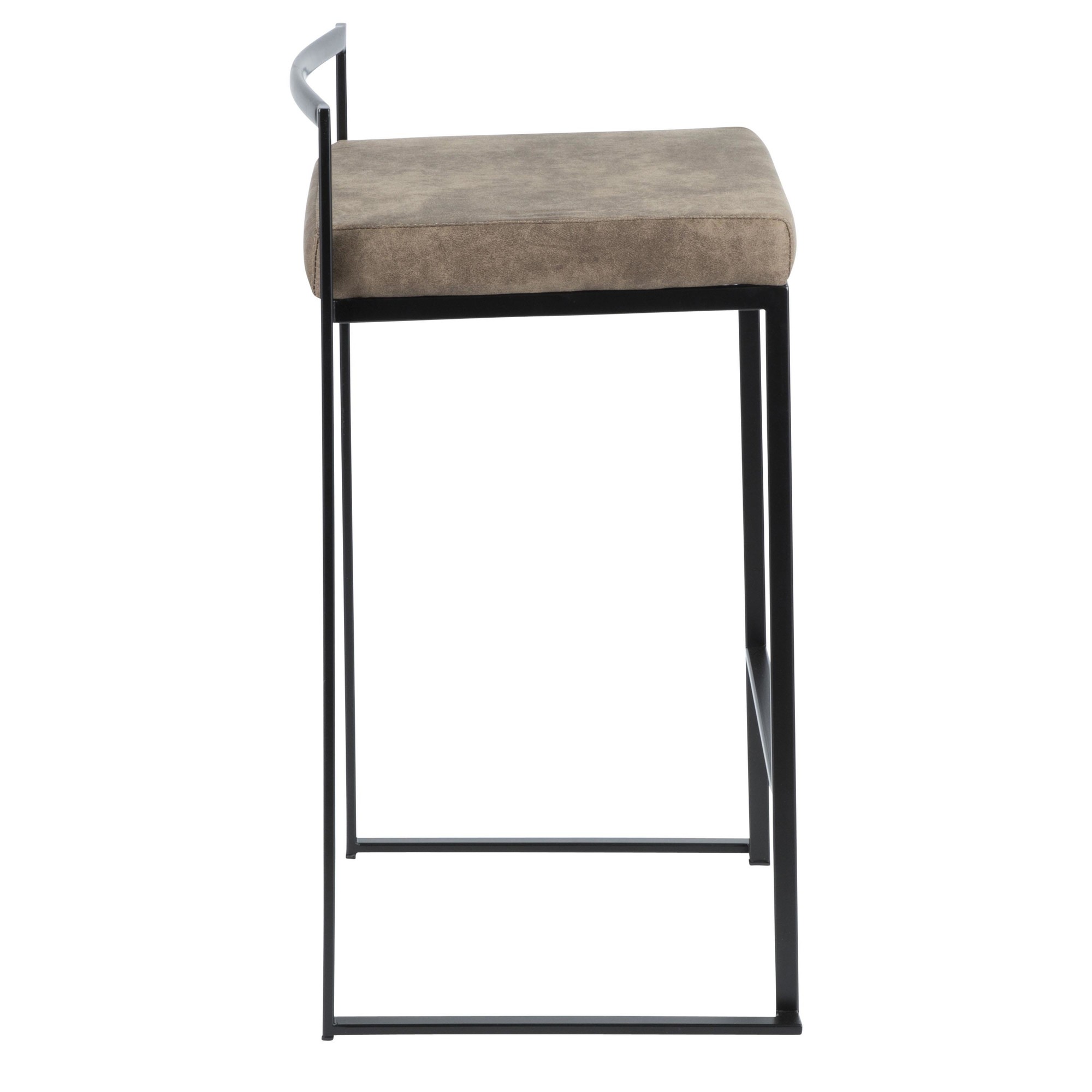 Fuji-Black-Contemporary-Stackable-Counter-Stools-Brown-Cowboy-Fabric-Set-of-2-6