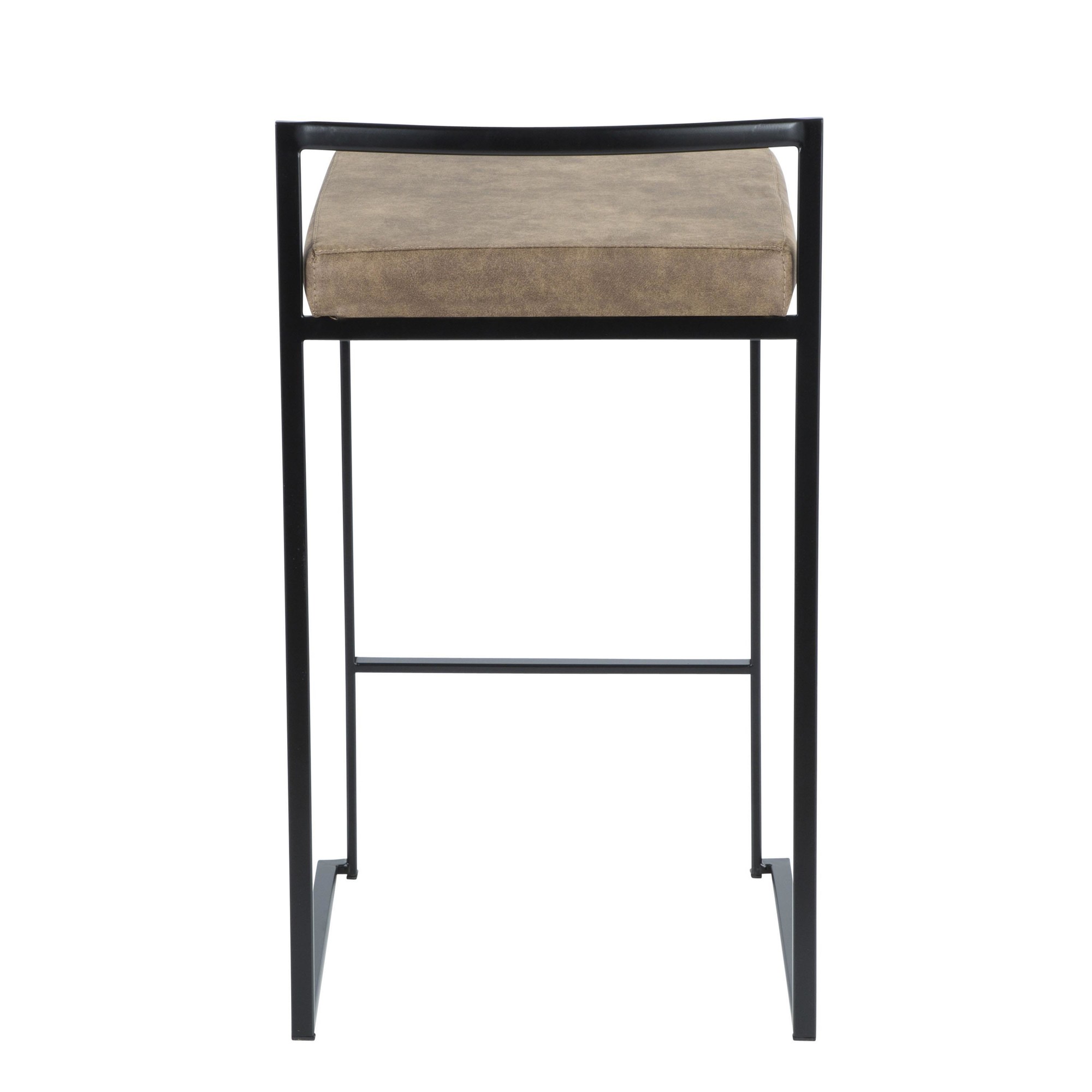 Fuji-Black-Contemporary-Stackable-Counter-Stools-Brown-Cowboy-Fabric-Set-of-2-8