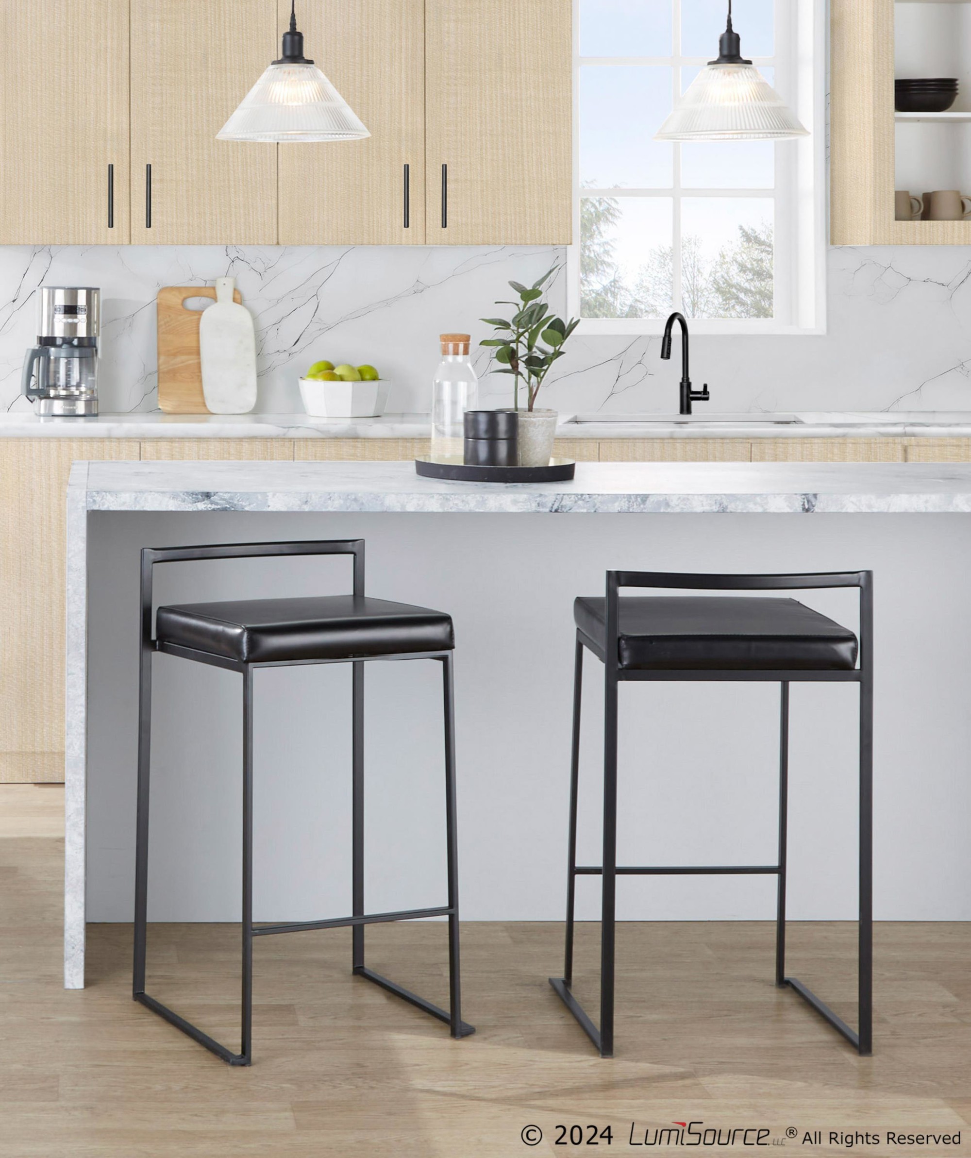 Fuji-Black-Contemporary-Stackable-Counter-Stools-Set-of-2-3
