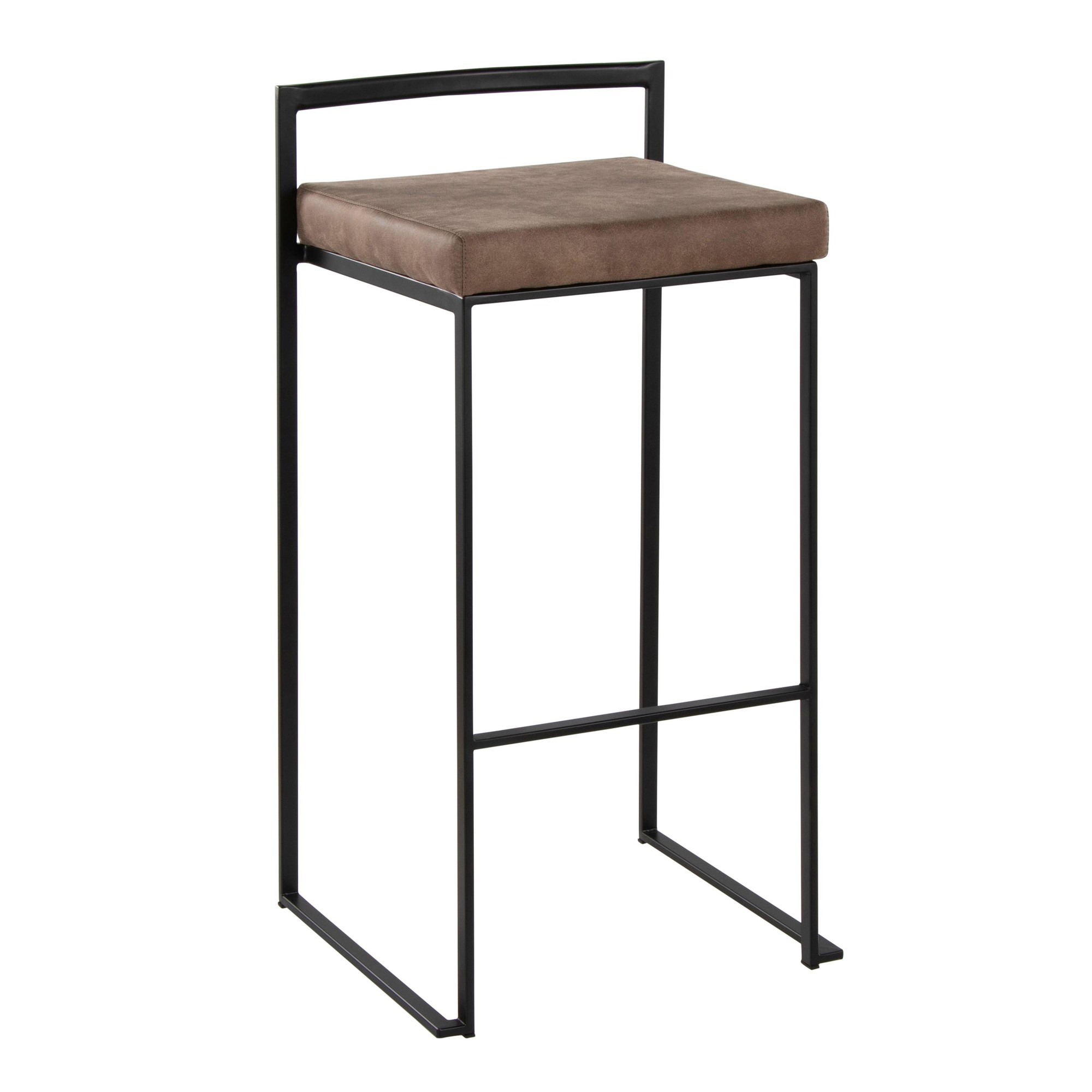 Fuji-Black-Metal-Brown-Cowboy-Fabric-Contemporary-Barstools-Set-of-2-2