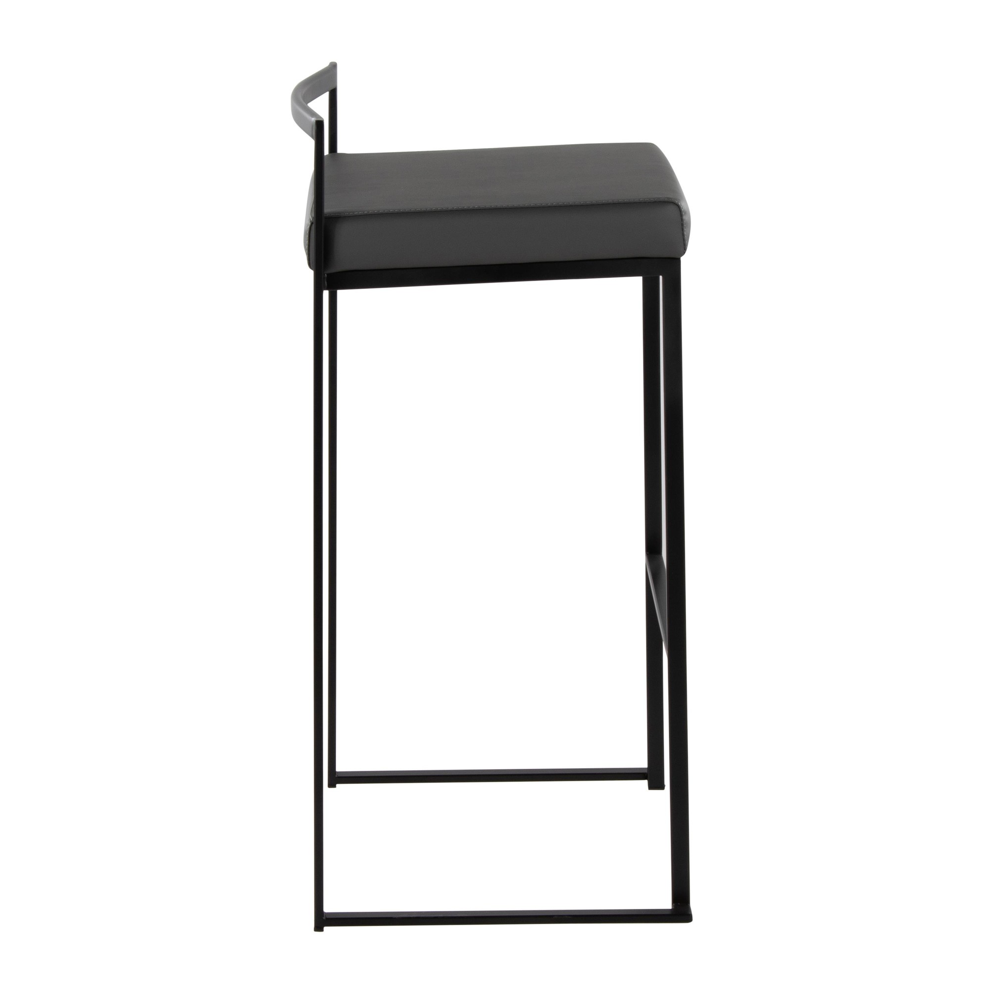 Fuji-Black-Metal-Grey-Faux-Leather-Contemporary-Barstools-Set-of-2-3