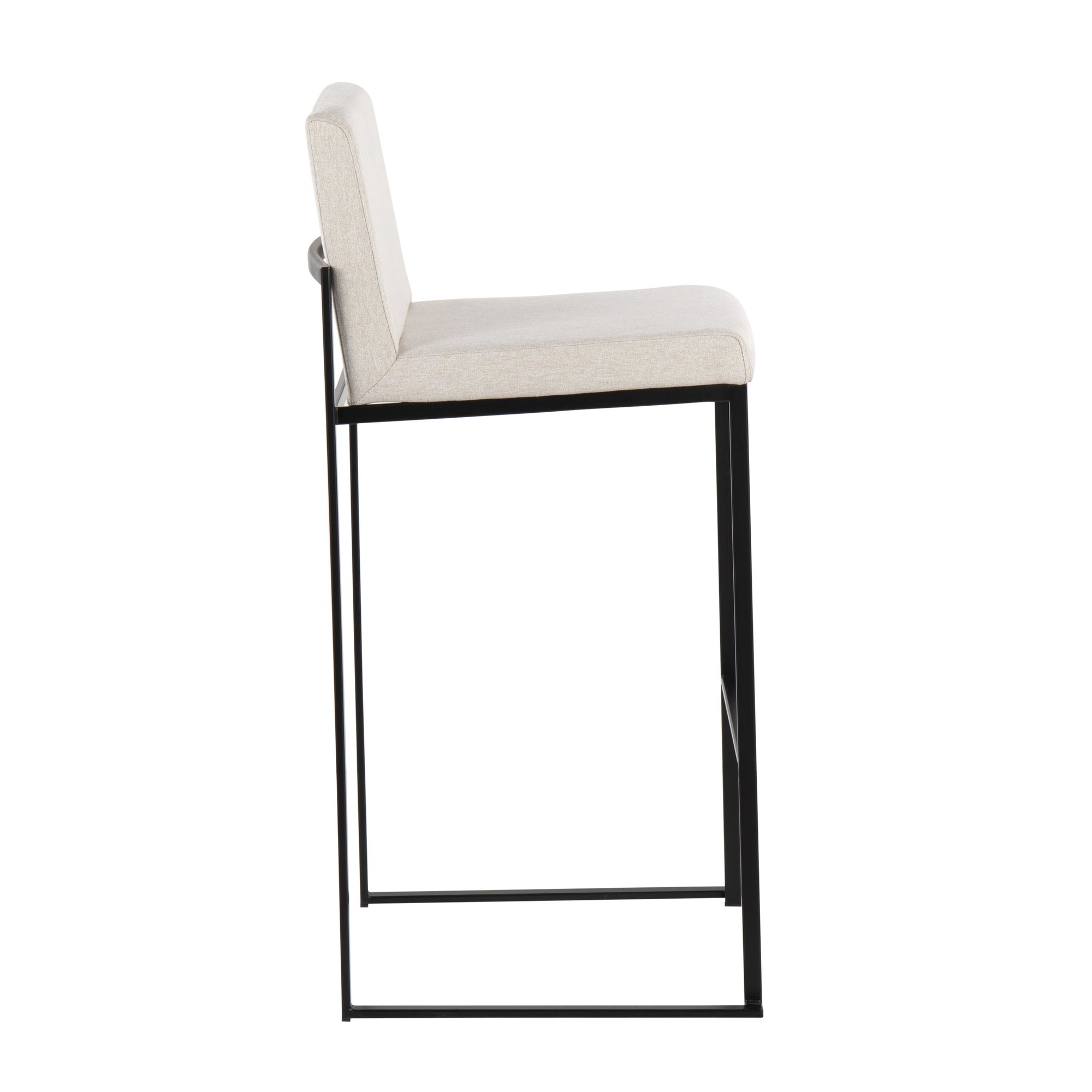 Fuji-Black-Steel-Beige-Fabric-Contemporary-High-Back-Barstool-Set-of-2-3