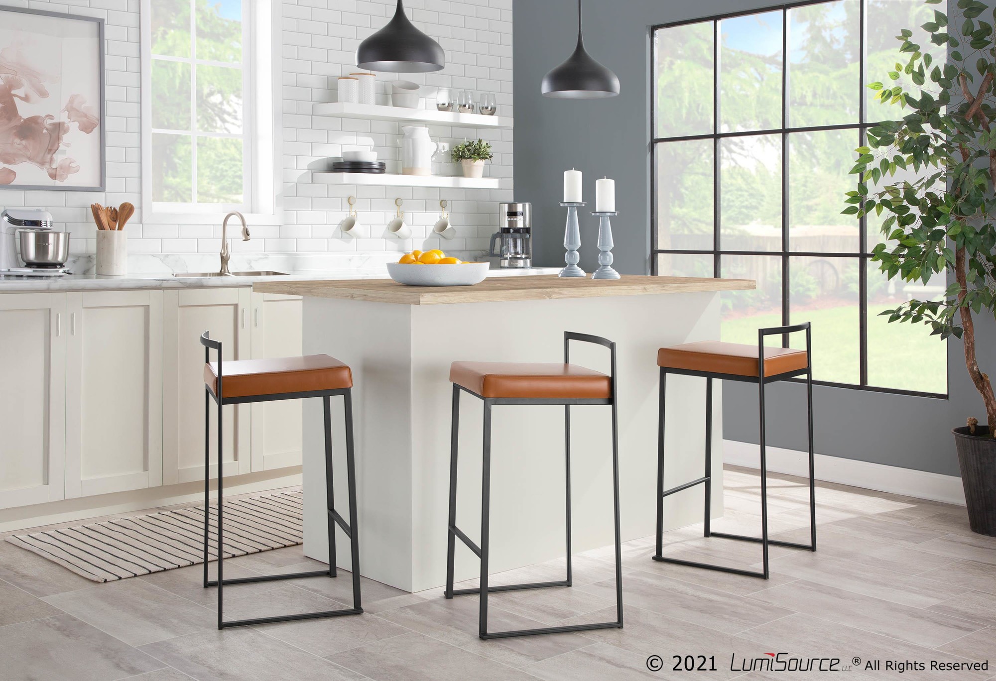 Fuji-Black-Steel-Camel-Faux-Leather-Contemporary-Counter-Stools-Set-of-2