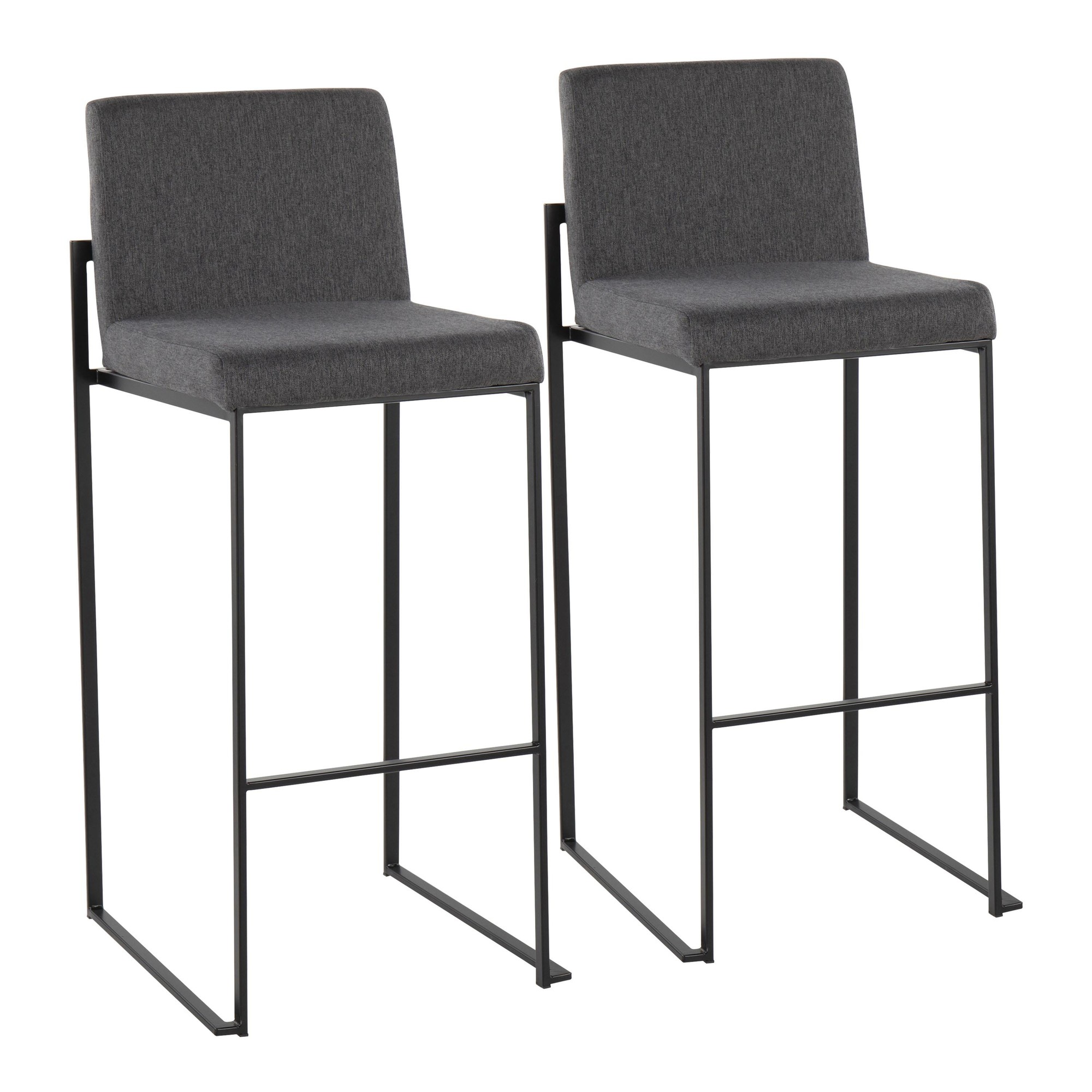 Fuji-Black-Steel-Charcoal-Fabric-Contemporary-Barstool-Set-of-2