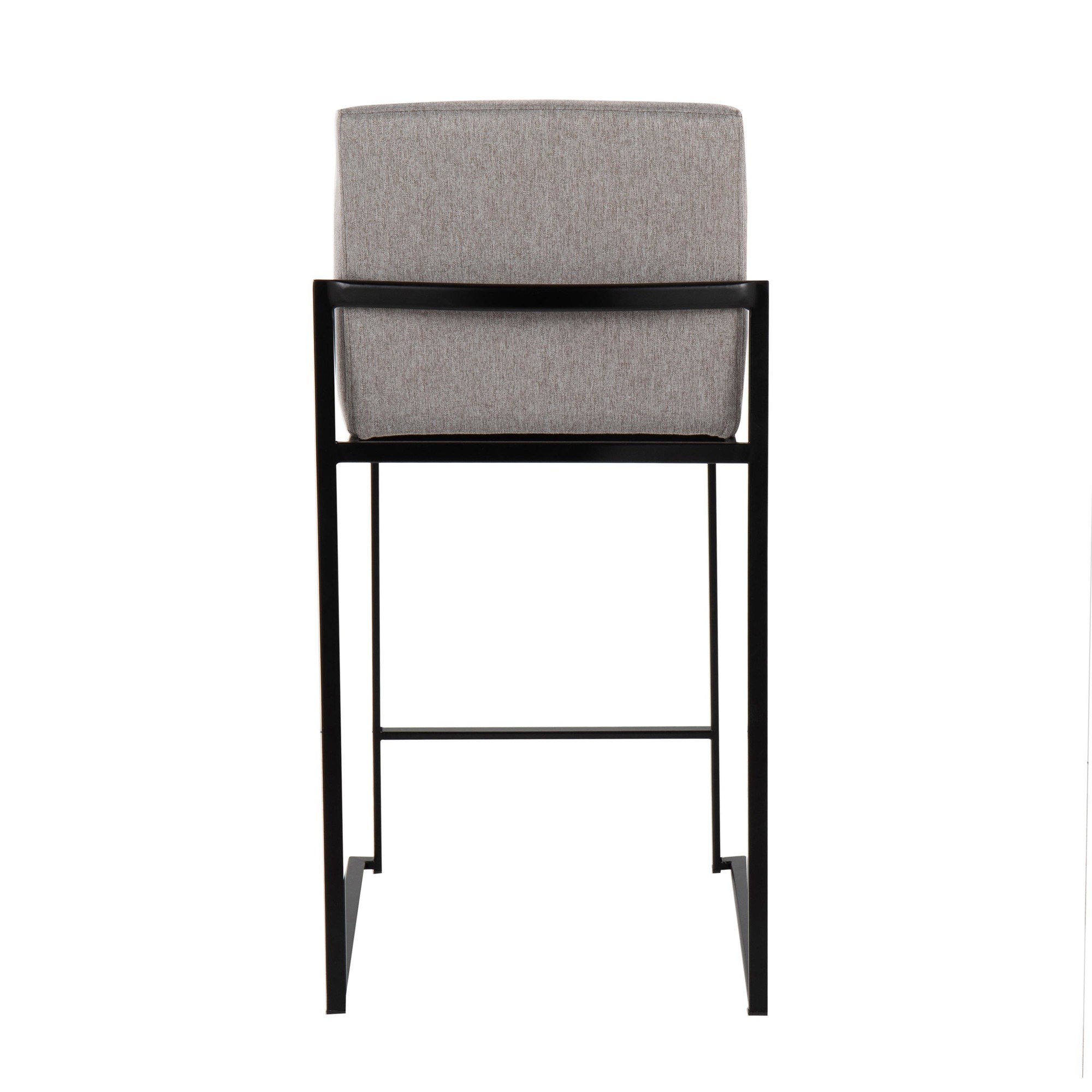 Fuji-Black-Steel-Grey-Fabric-Contemporary-Counter-Stools-Set-of-2-4