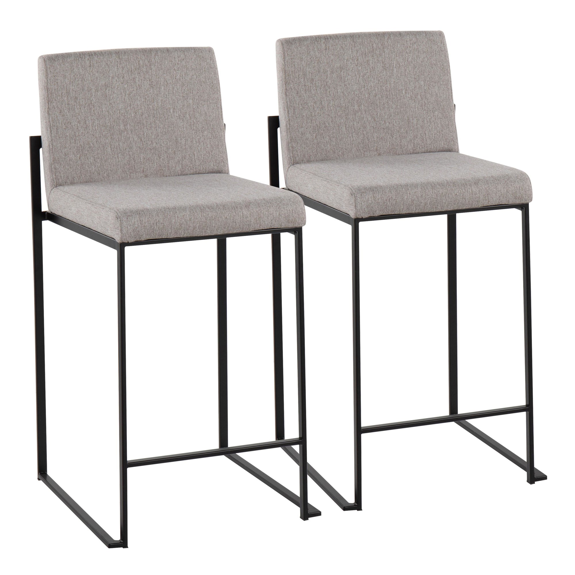 Fuji-Black-Steel-Grey-Fabric-Contemporary-Counter-Stools-Set-of-2