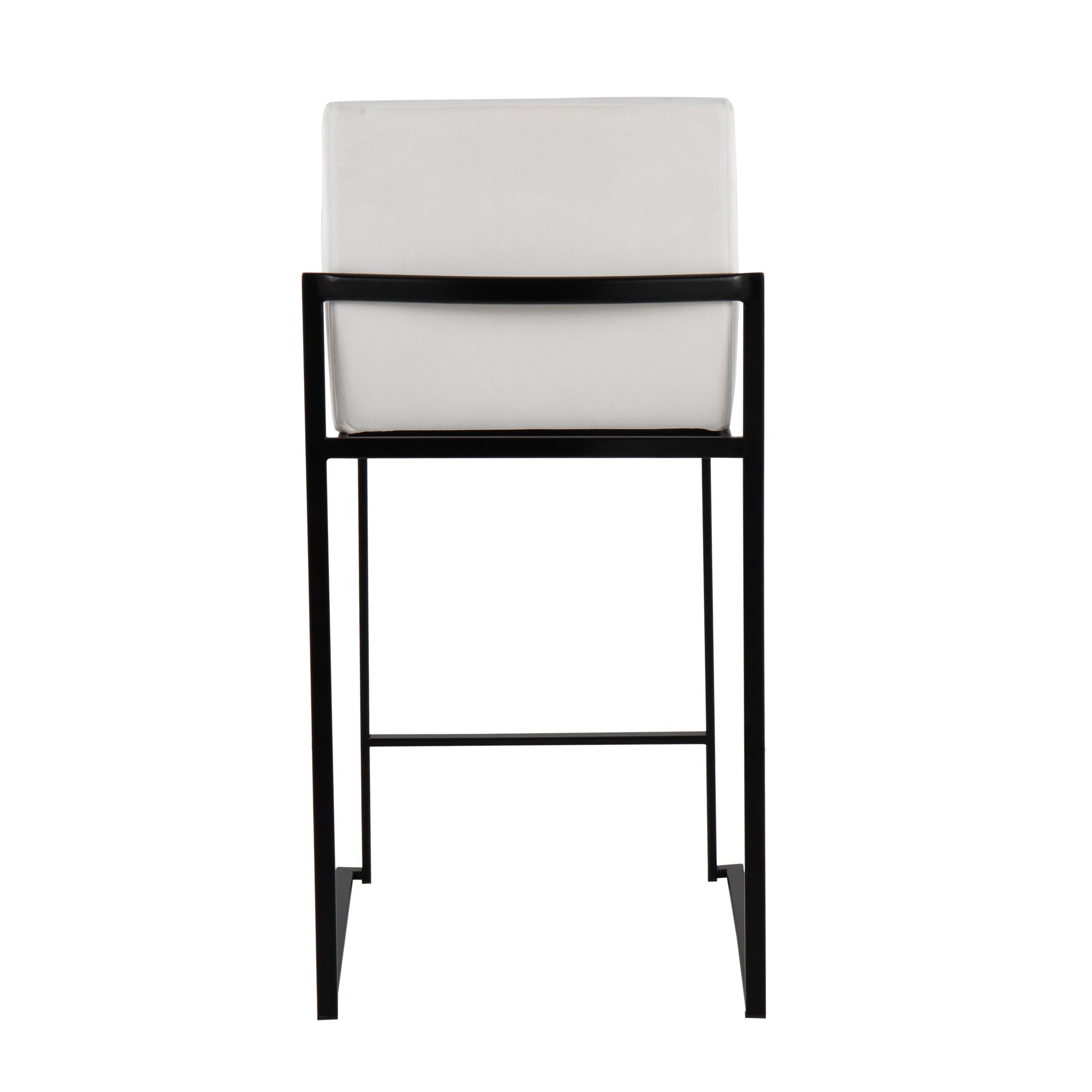 Fuji-Black-Steel-White-Velvet-Contemporary-Counter-Stools-Set-of-2-4