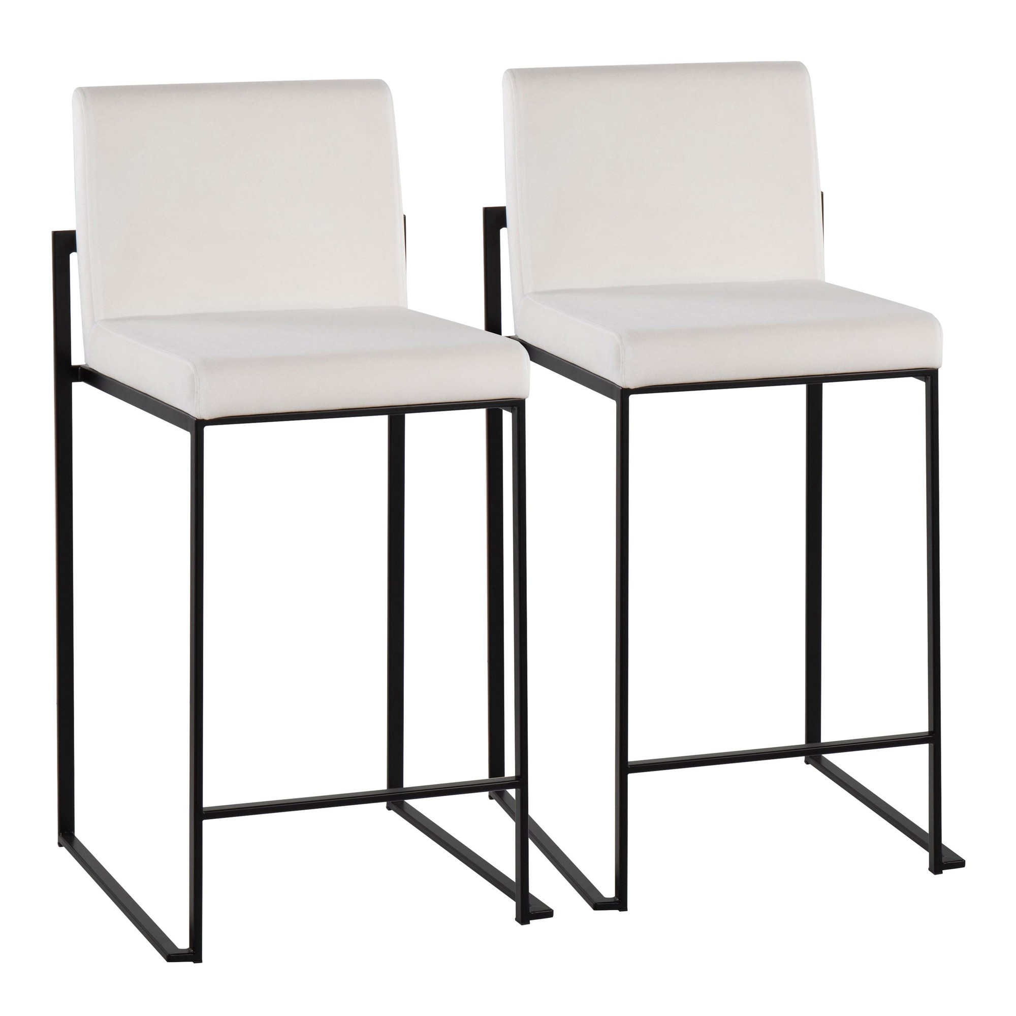 Fuji-Black-Steel-White-Velvet-Contemporary-Counter-Stools-Set-of-2