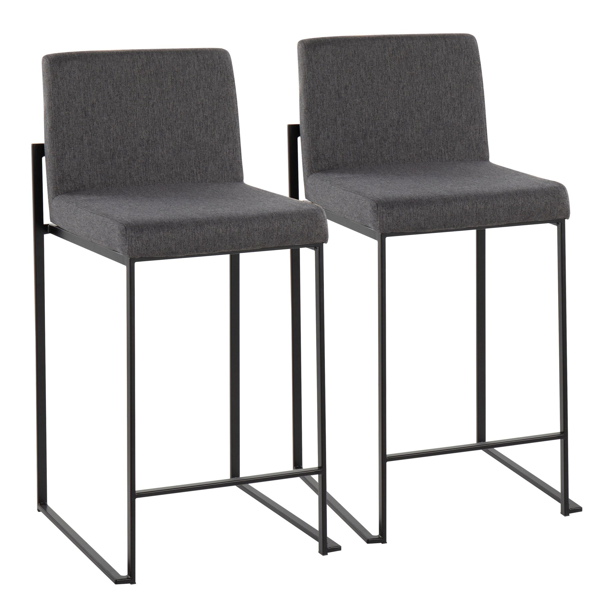 Fuji-Black-Steel-and-Charcoal-Fabric-Contemporary-Counter-Stools-Set-of-2