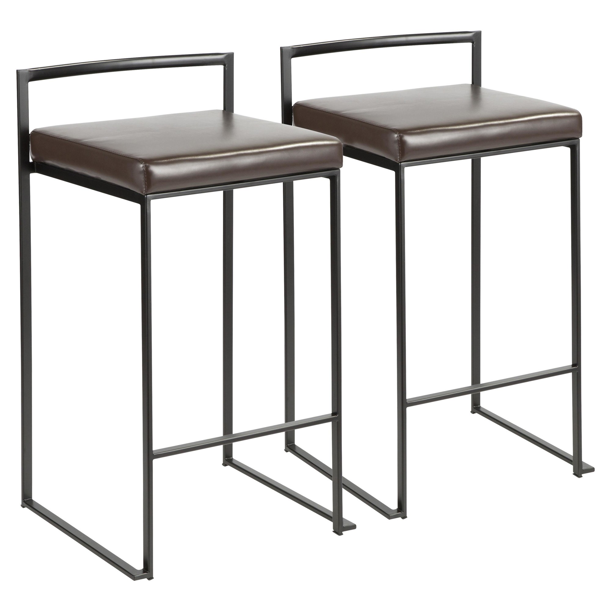Fuji-BlackBrown-Contemporary-Stackable-Counter-Stools-Set-of-2-4