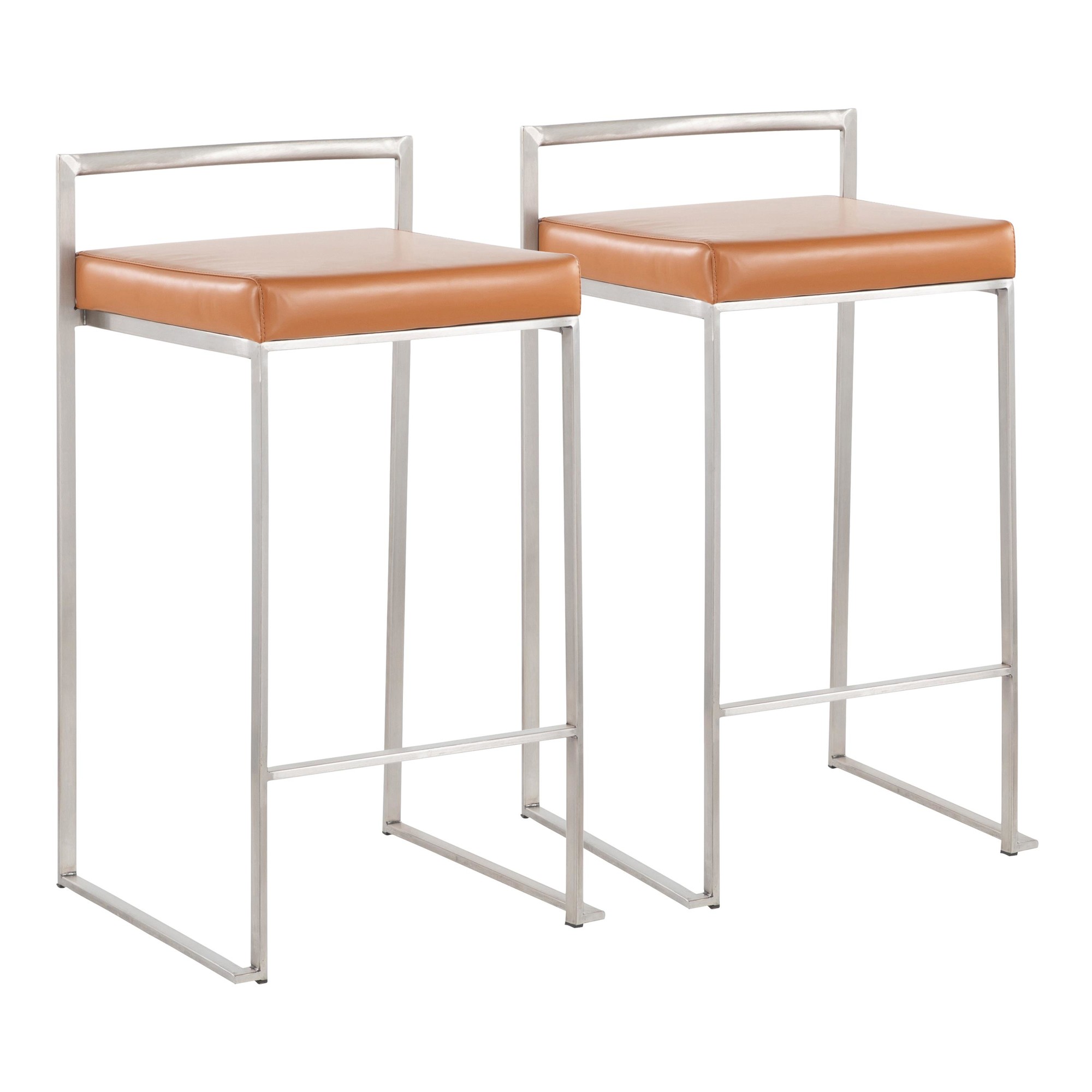 Fuji-Camel-Faux-Leather-Stainless-Steel-Contemporary-Counter-Stools-Set-of-2-4