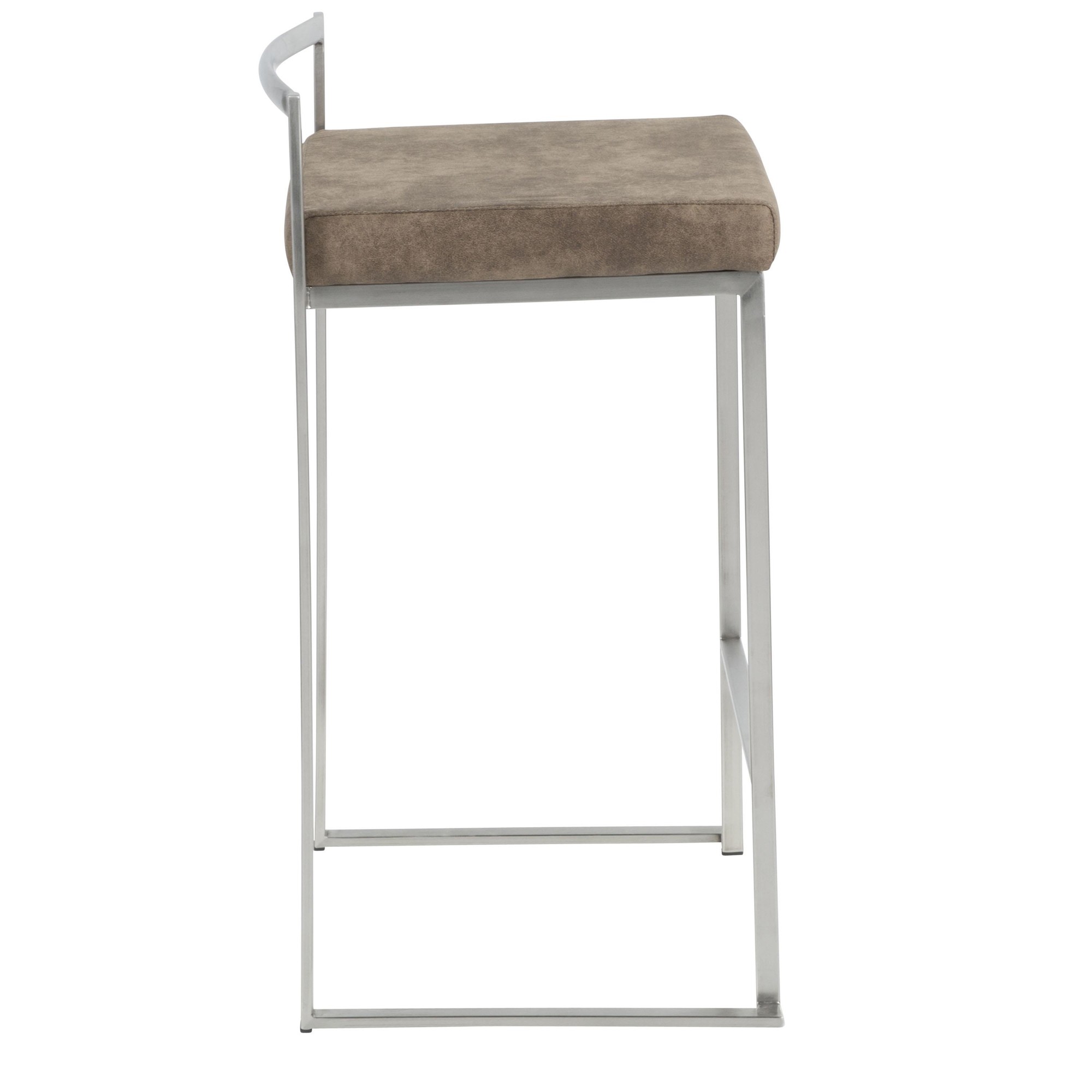 Fuji-Contemporary-Stainless-Steel-Brown-Cowboy-Fabric-Counter-Stools-Set-of-2-7