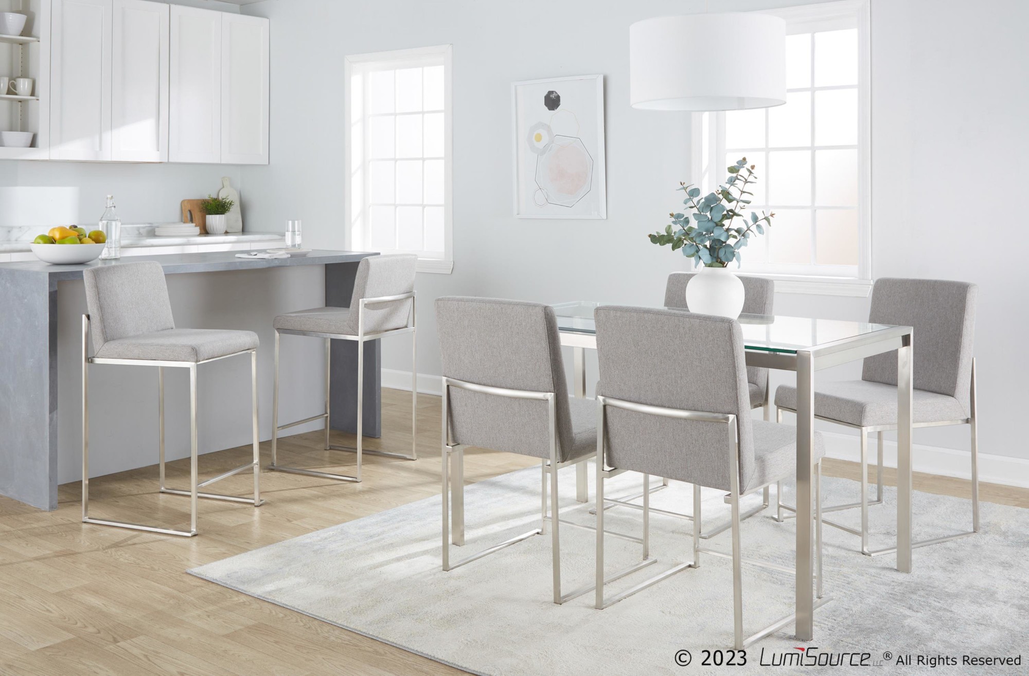 Fuji-Contemporary-Stainless-Steel-Grey-Fabric-Counter-Stools-Set-of-2