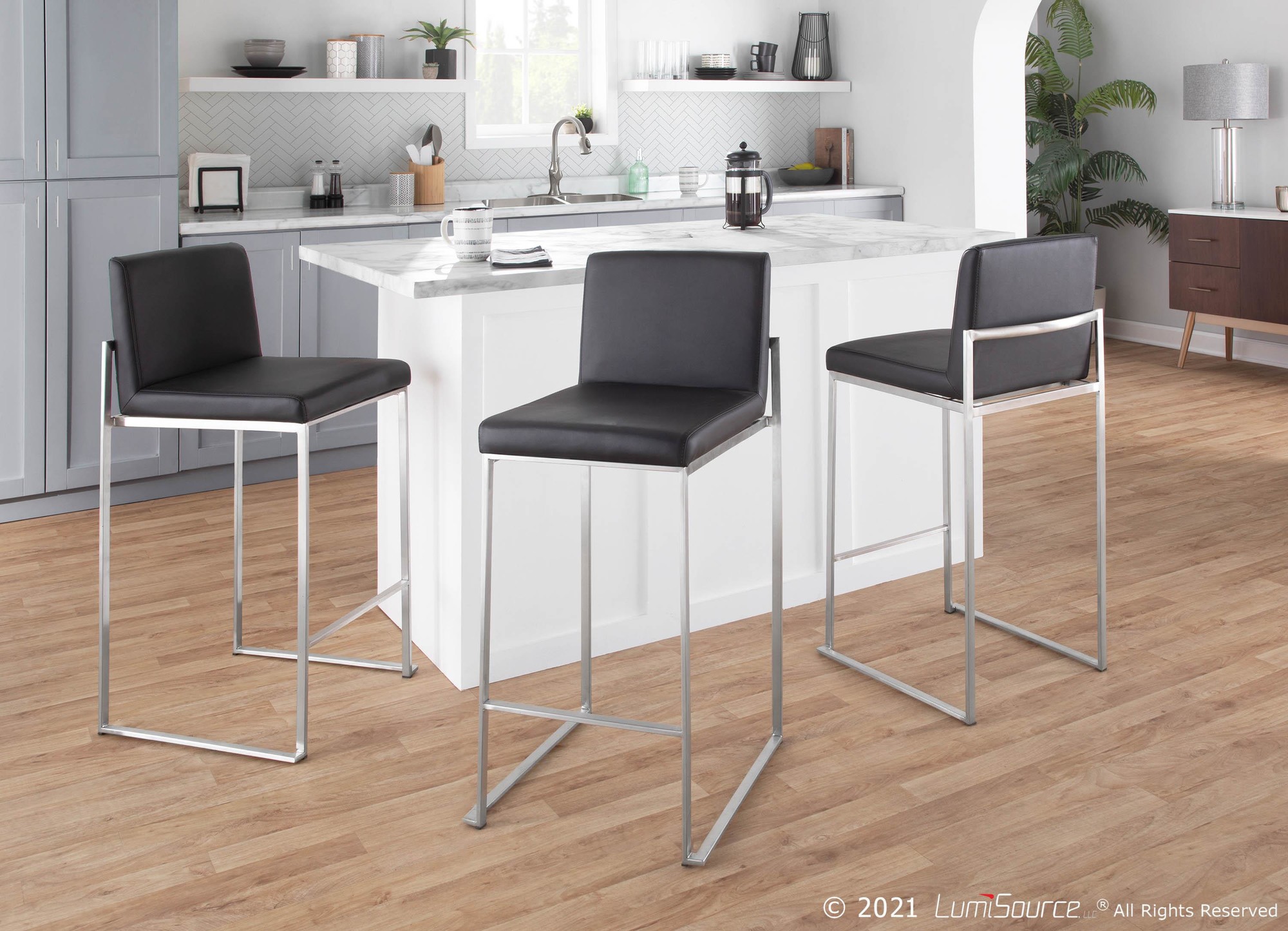 Fuji-Contemporary-Stainless-Steel-and-Black-Counter-Stools-Set-of-2-1