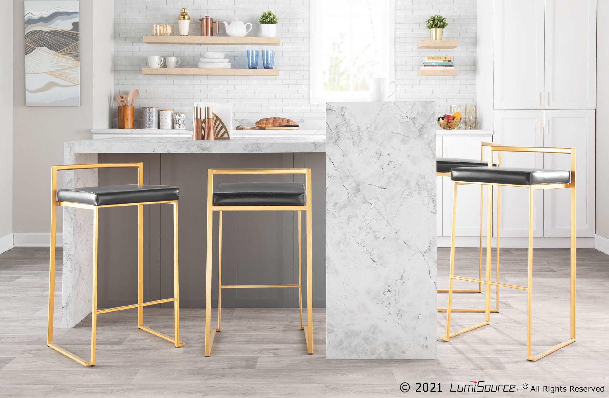 Fuji-Gold-Black-Faux-Leather-Contemporary-Counter-Stools-Set-of-2-3
