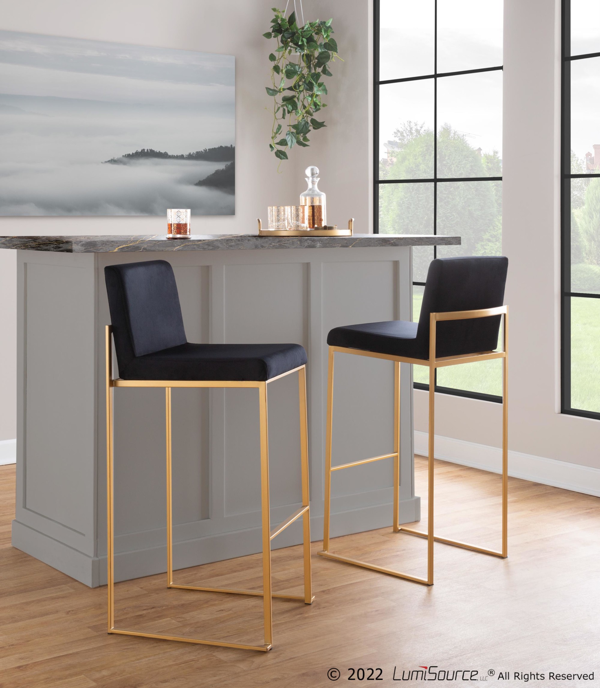 Fuji-Gold-Steel-Black-Faux-Leather-Contemporary-Barstools-Set-of-2-1