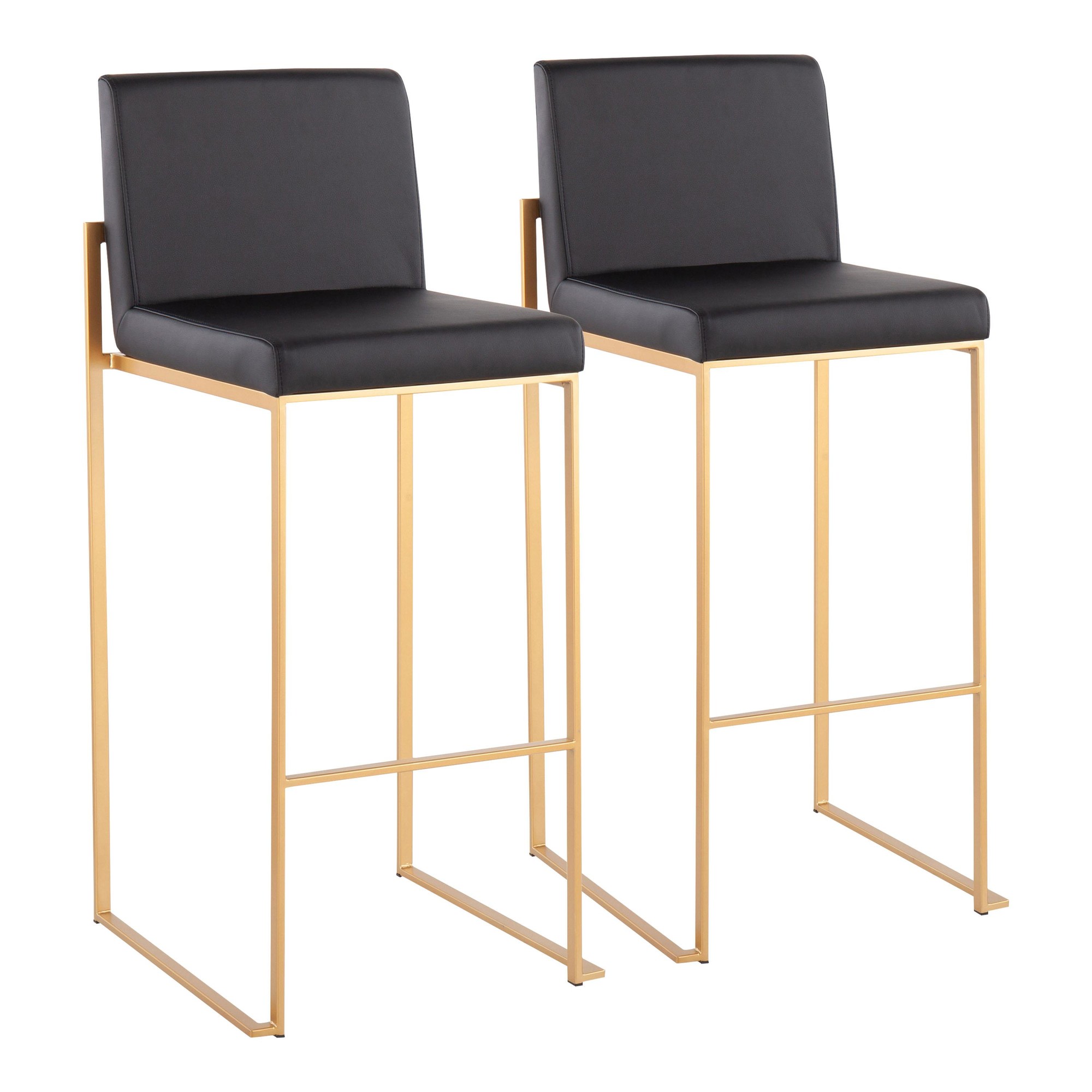Fuji-Gold-Steel-Black-Faux-Leather-Contemporary-Barstools-Set-of-2-3