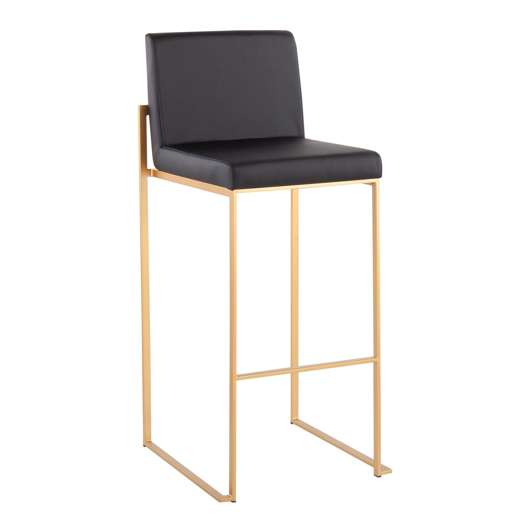 Fuji-Gold-Steel-Black-Faux-Leather-Contemporary-Barstools-Set-of-2-4
