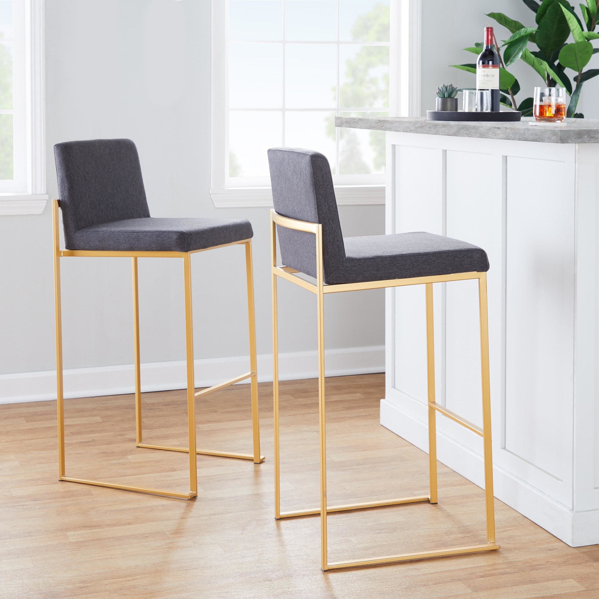 Fuji-Gold-Steel-Charcoal-Contemporary-High-Back-Bar-Stools-Set-of-2