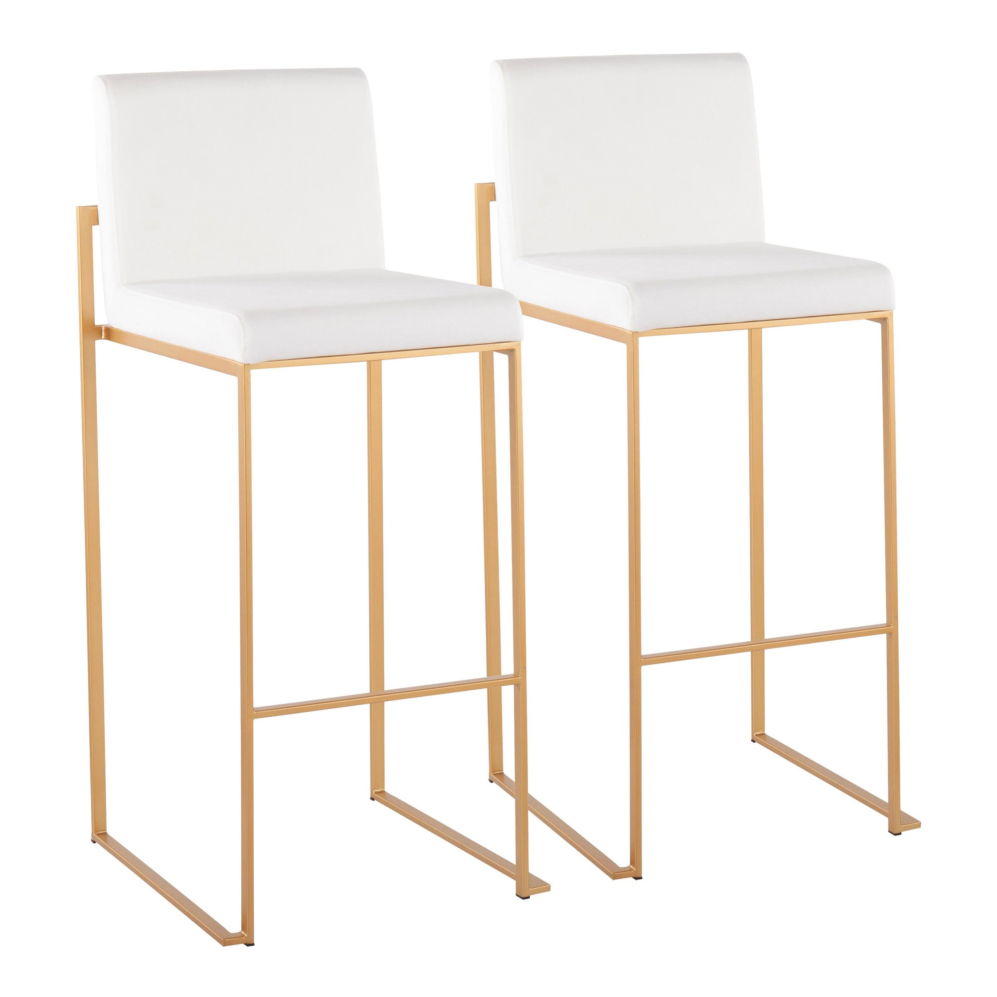 Fuji-Gold-Steel-White-Velvet-Contemporary-High-Back-Barstools-Set-of-2-2