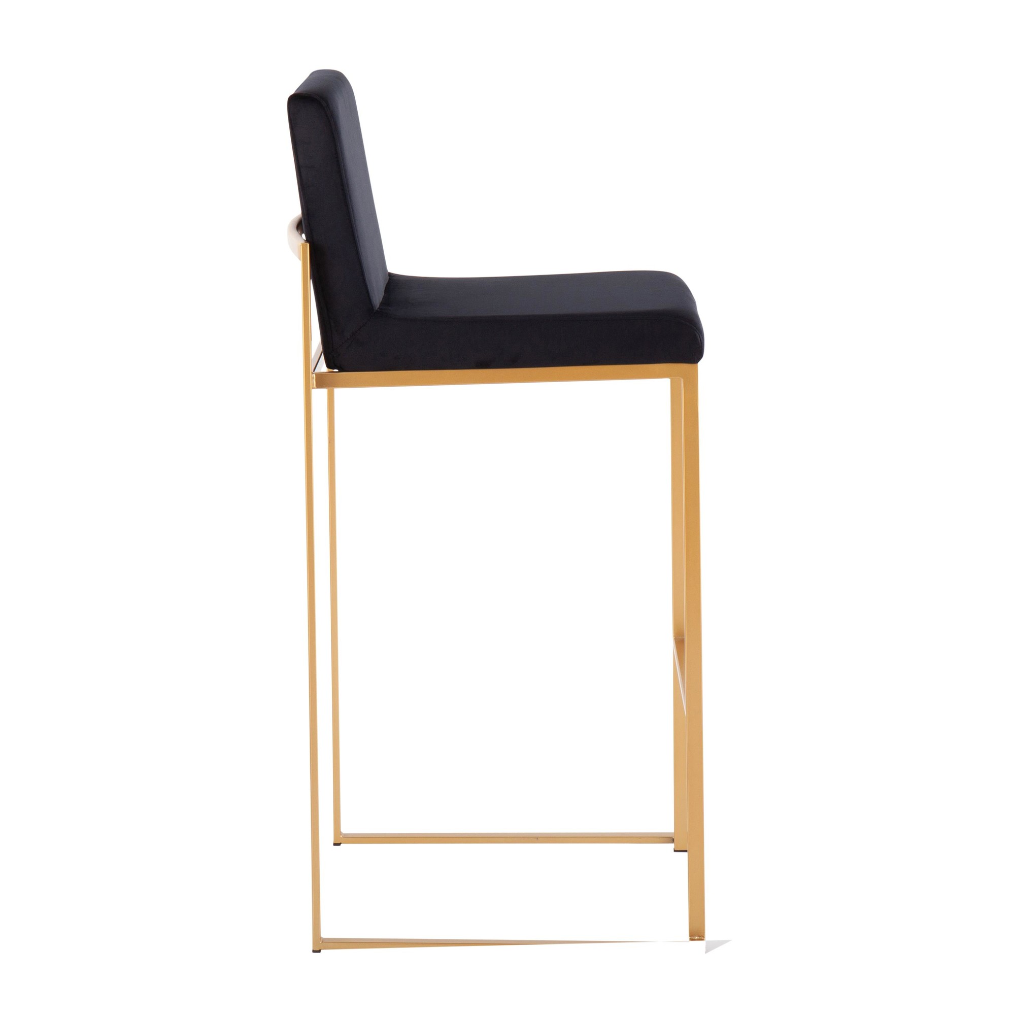 Fuji-Gold-and-Black-Velvet-Contemporary-High-Back-Barstool-Set-of-2-4