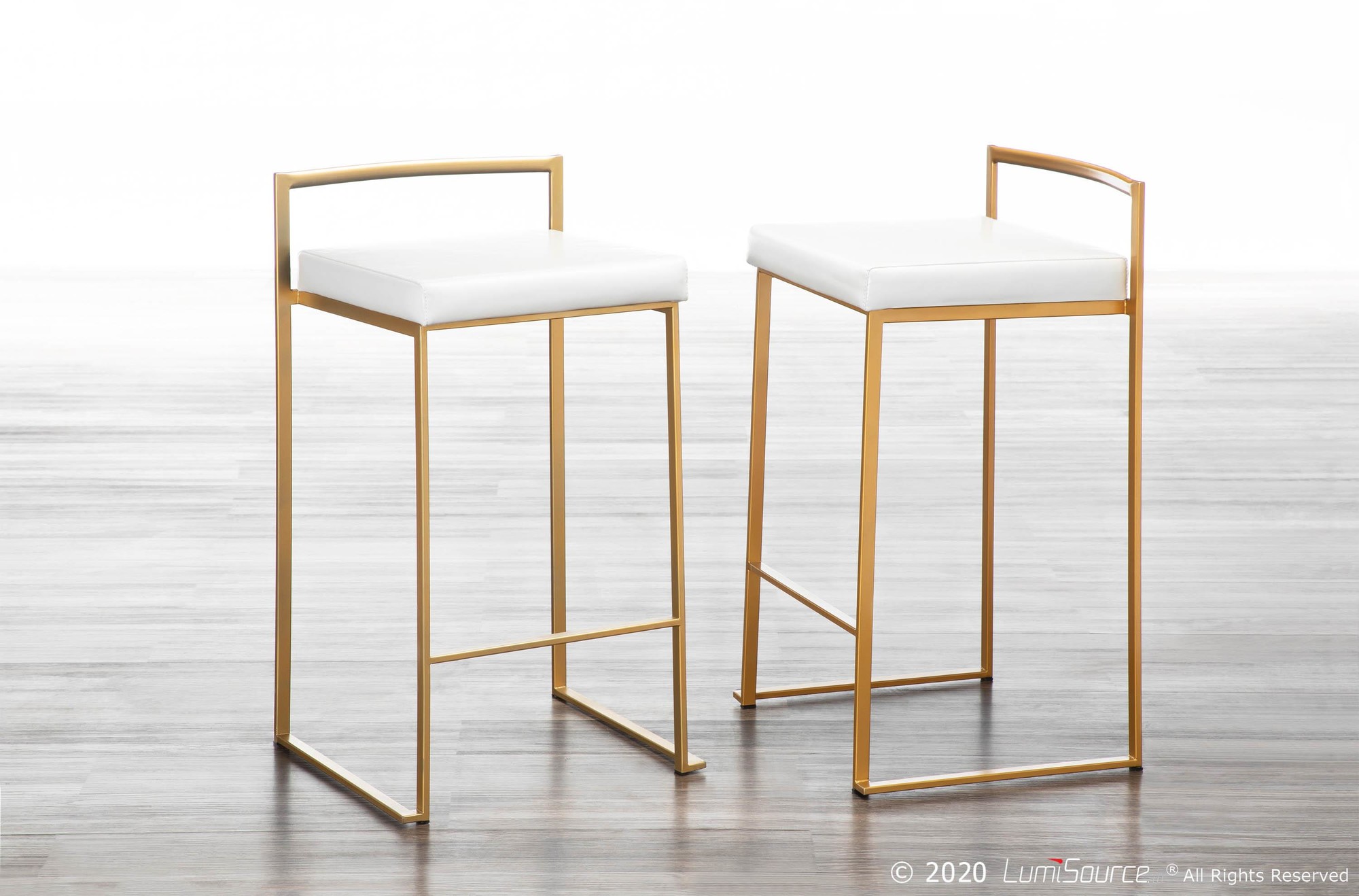 Fuji-Gold-and-White-Faux-Leather-Contemporary-Counter-Stools-Set-of-2