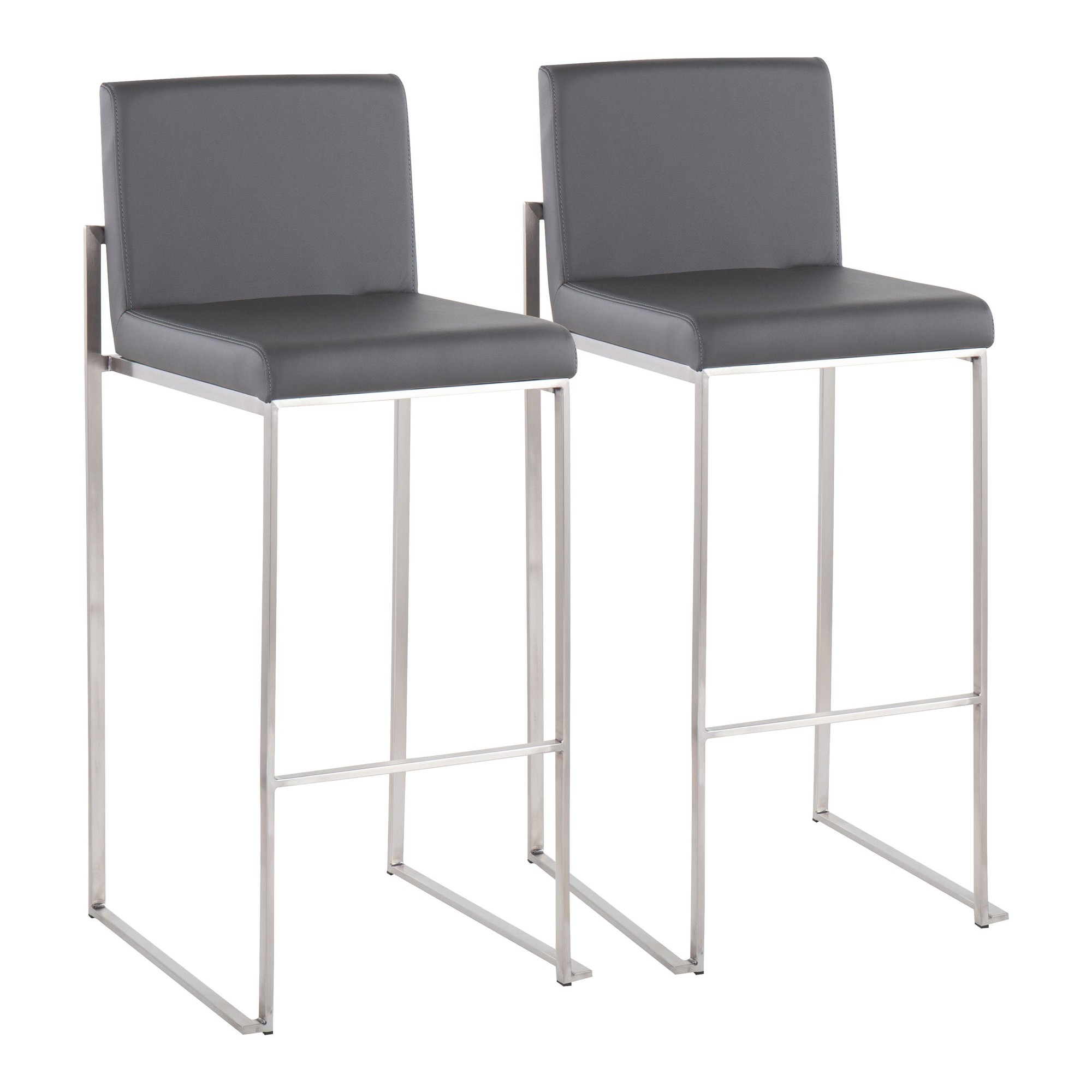Fuji-Grey-Faux-Leather-Stainless-Steel-Contemporary-Bar-Stools-Set-of-2-4