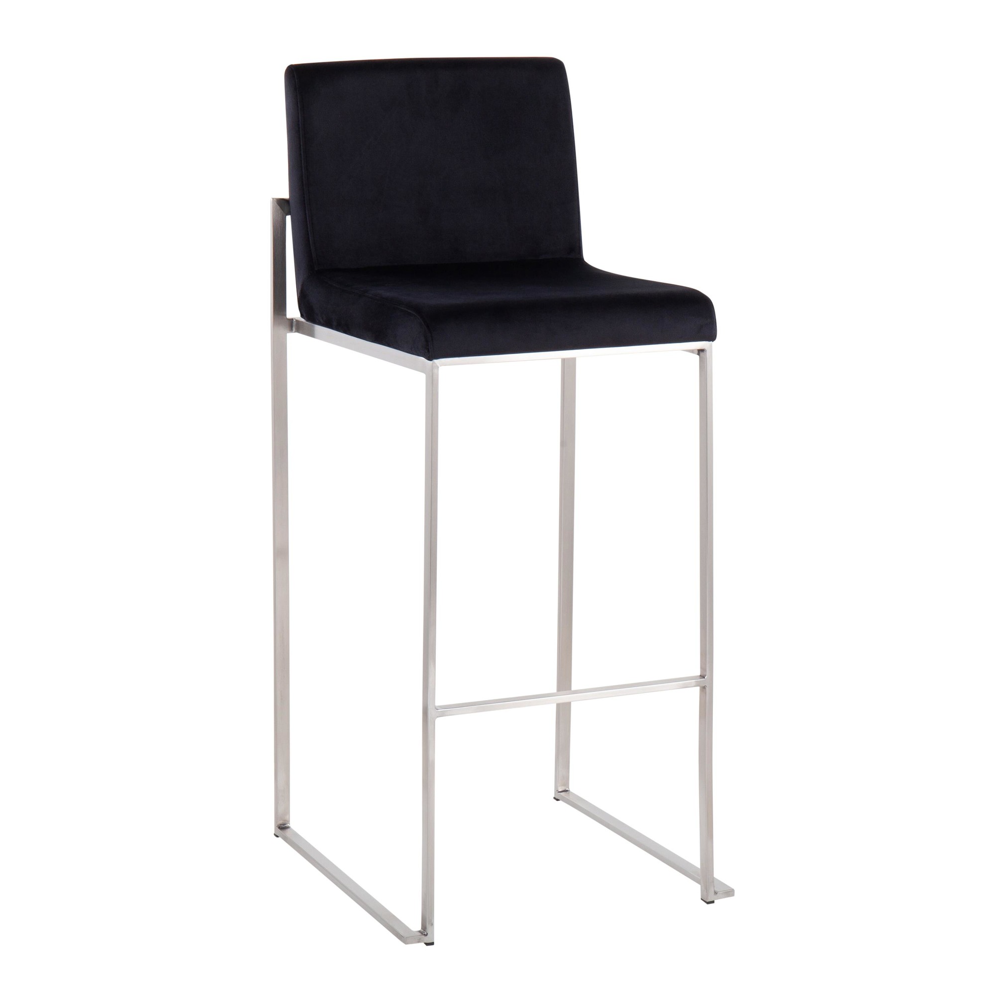 Fuji-Stainless-Steel-Black-Velvet-Contemporary-High-Back-Barstools-Set-of-2-2