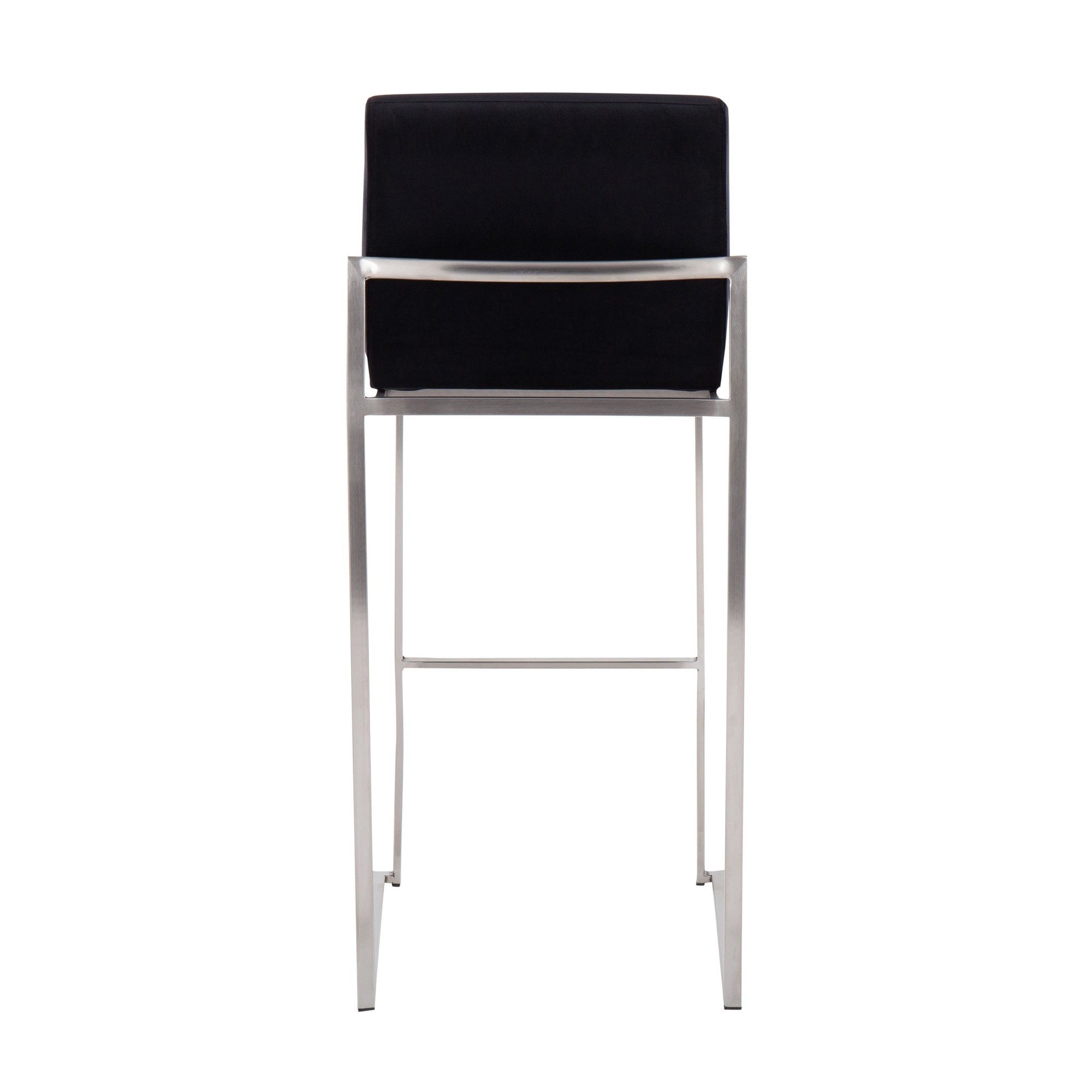 Fuji-Stainless-Steel-Black-Velvet-Contemporary-High-Back-Barstools-Set-of-2-5